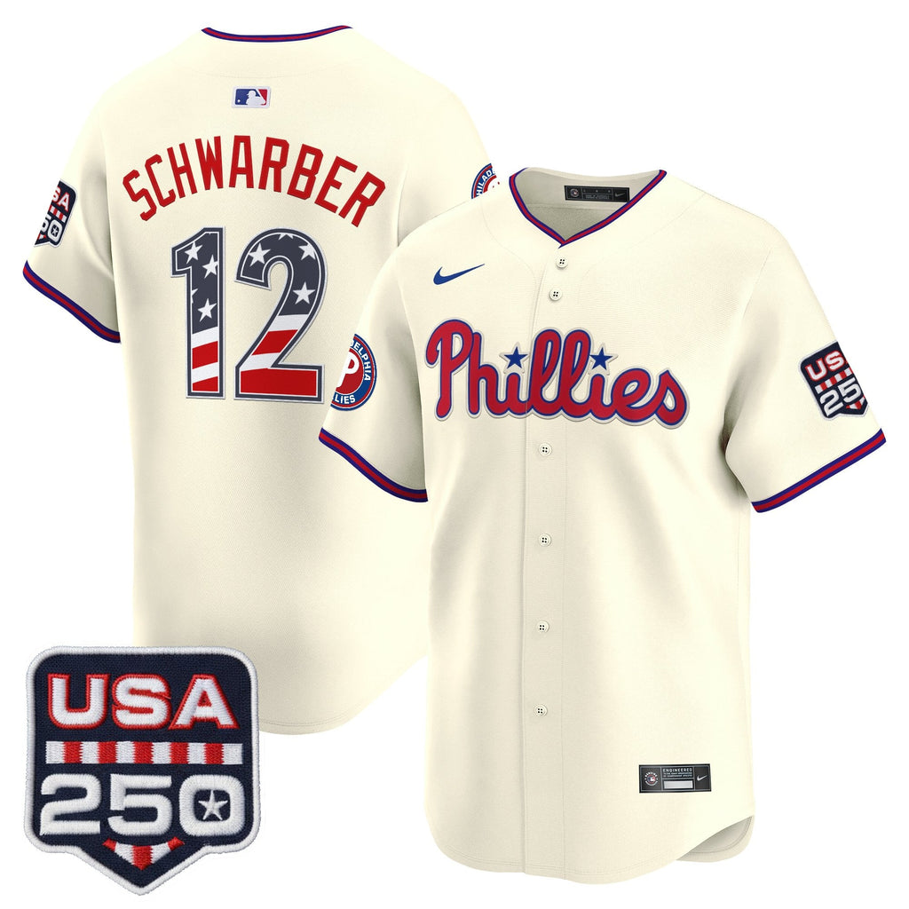 Men's Philadelphia Phillies USA 250 Fourth of July Vapor Premier Limited Jersey - All Stitched