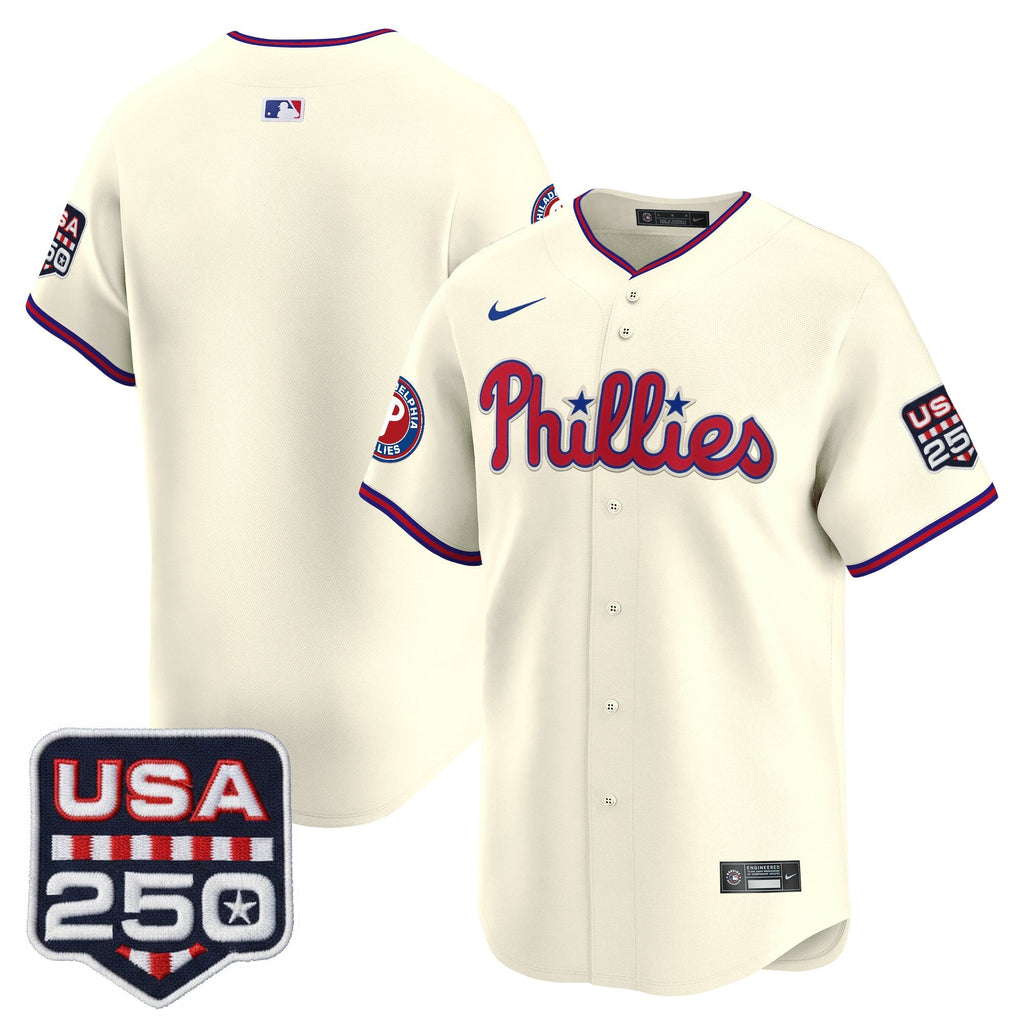 Men's Philadelphia Phillies USA 250 Fourth of July Vapor Premier Limited Jersey - All Stitched