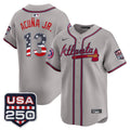 Men's Atlanta Braves USA 250 Fourth of July Vapor Premier Limited Jersey - All Stitched