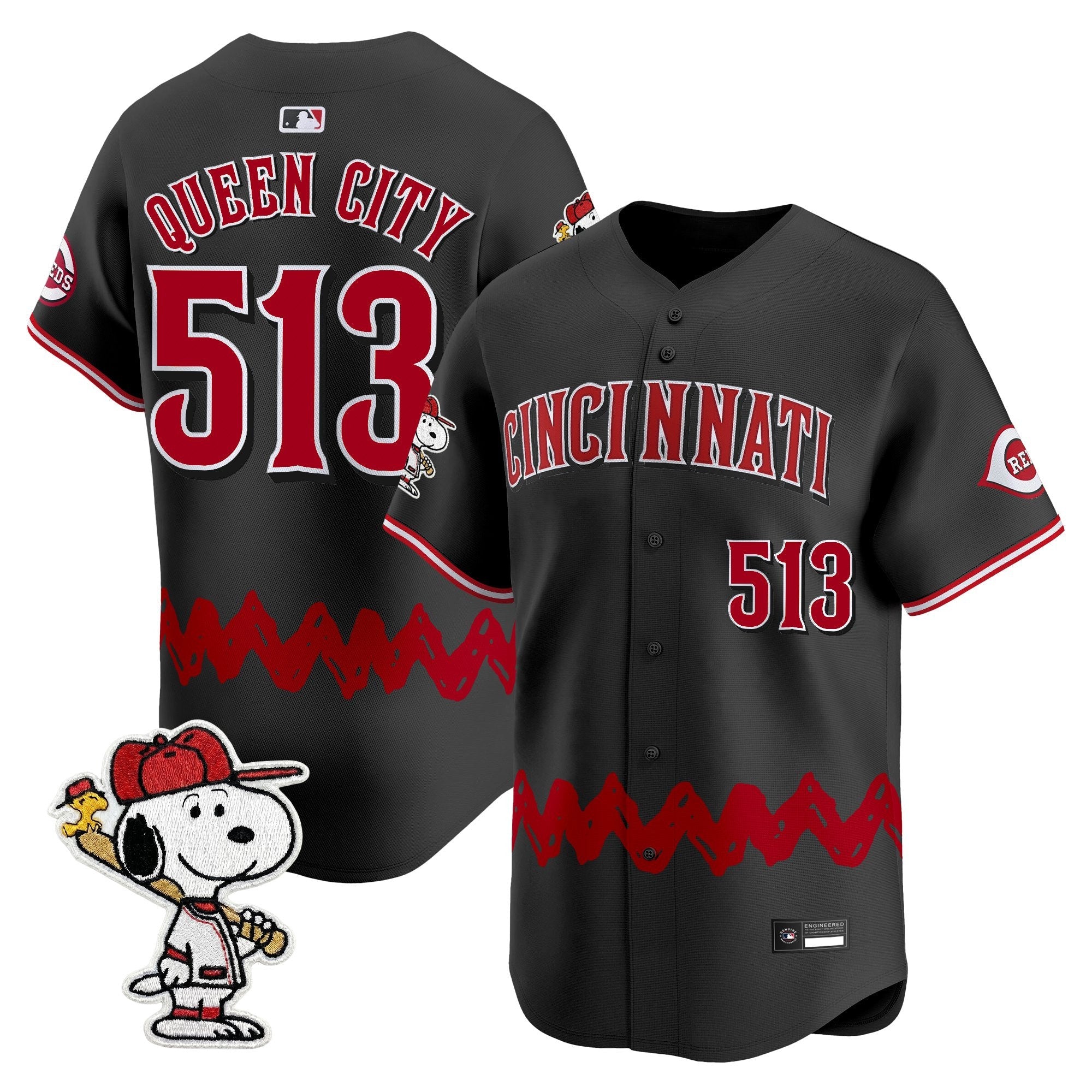 Men's Cincinnati Reds x Peanuts Vapor Premier Limited Jersey - Stitched