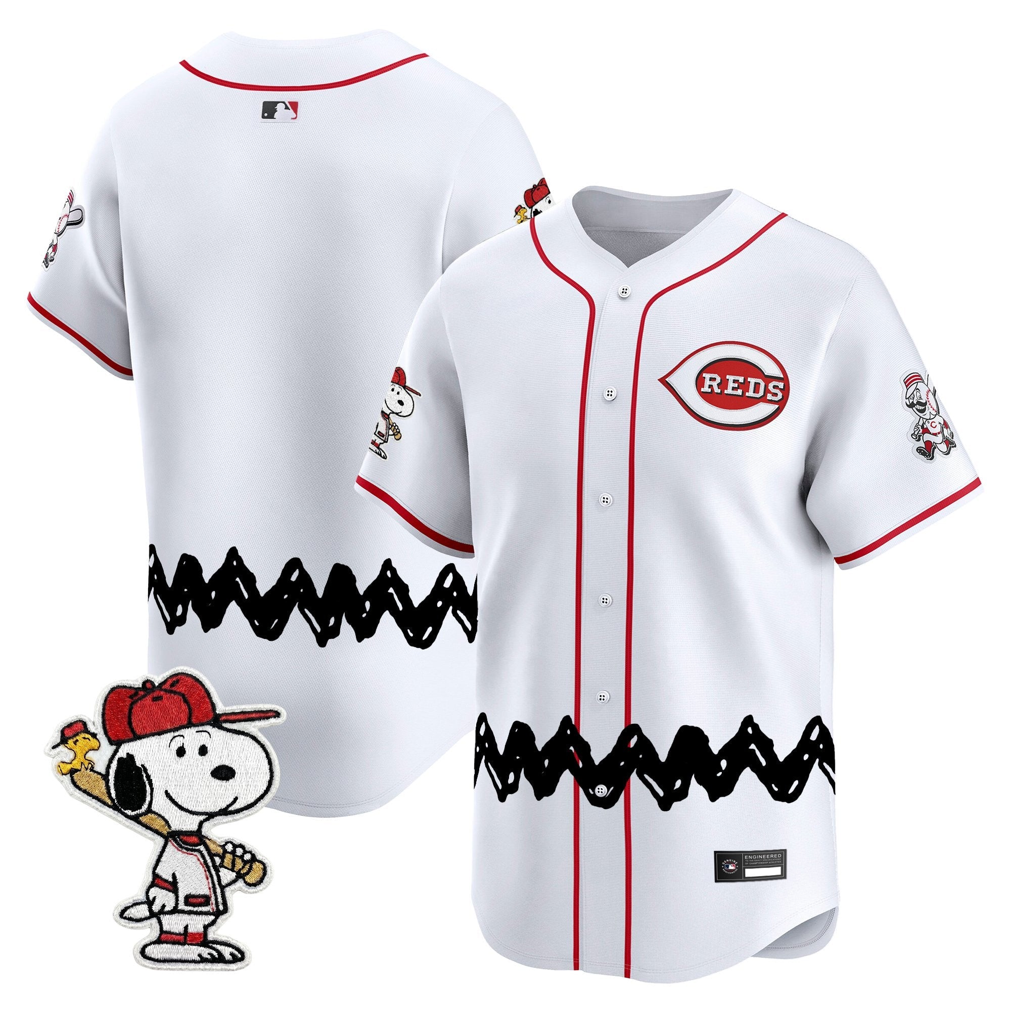 Men's Cincinnati Reds x Peanuts Vapor Premier Limited Jersey - Stitched