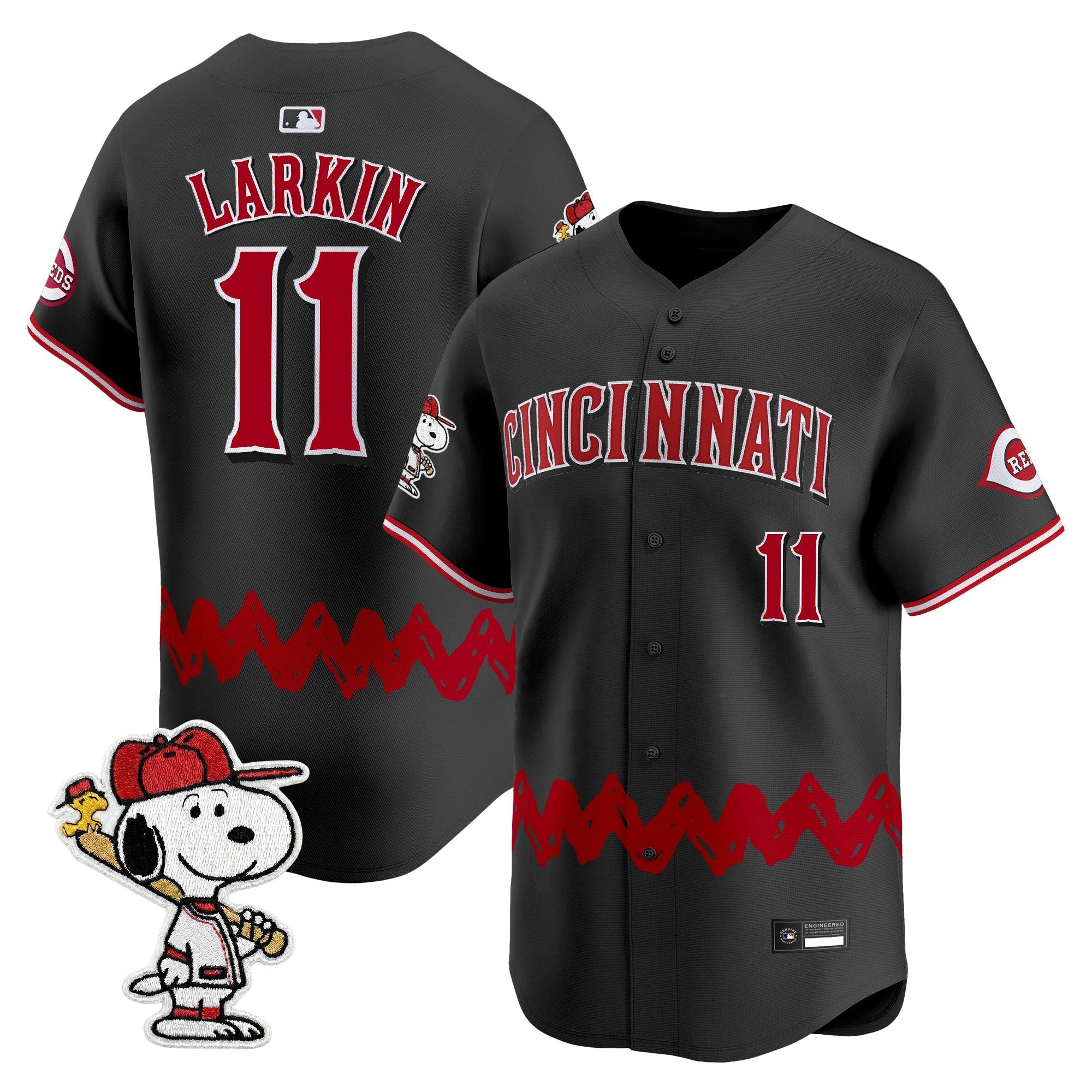 Men's Cincinnati Reds x Peanuts Vapor Premier Limited Jersey - Stitched