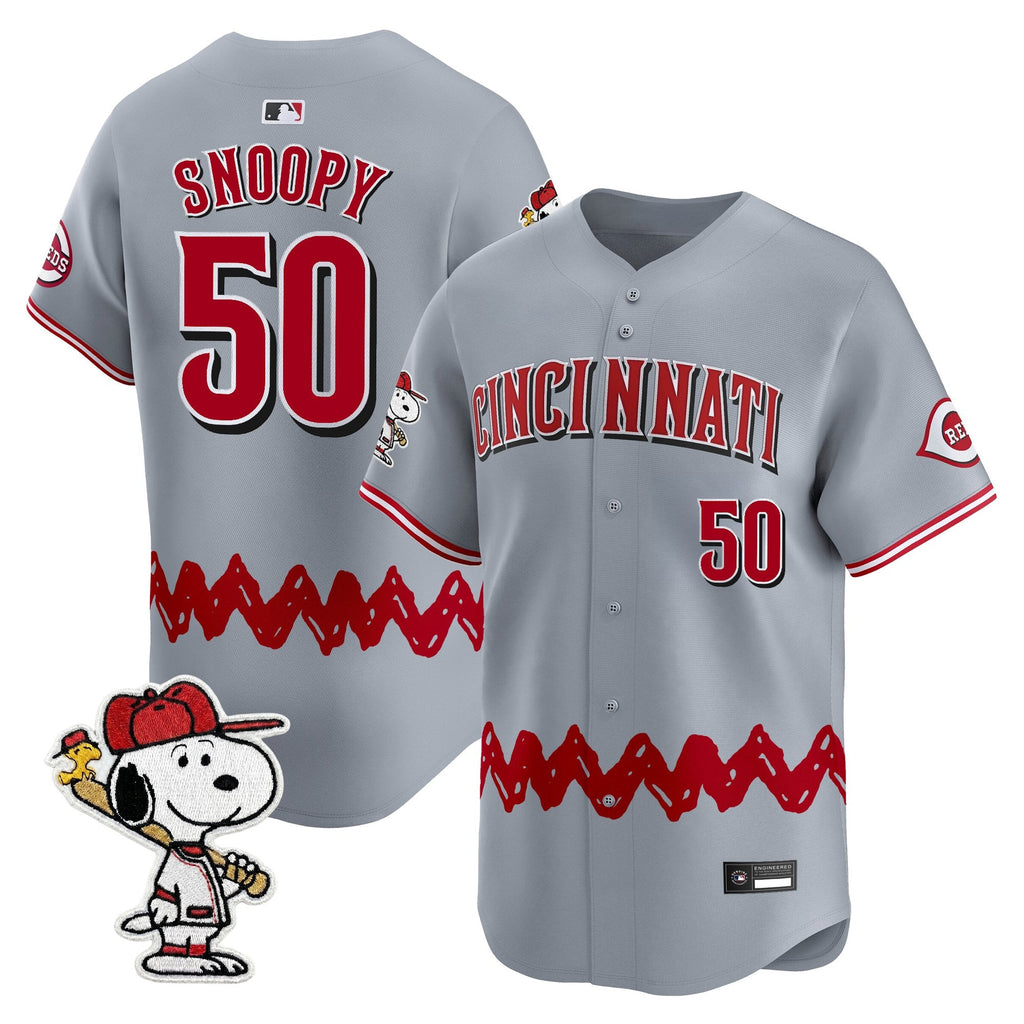 Men's Cincinnati Reds x Peanuts Vapor Premier Limited Jersey - Stitched