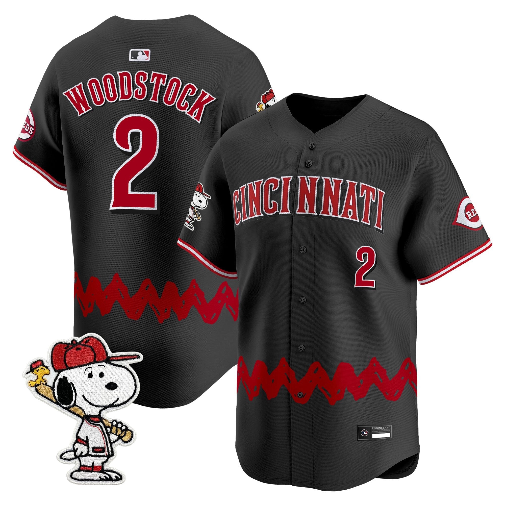 Men's Cincinnati Reds x Peanuts Vapor Premier Limited Jersey - Stitched