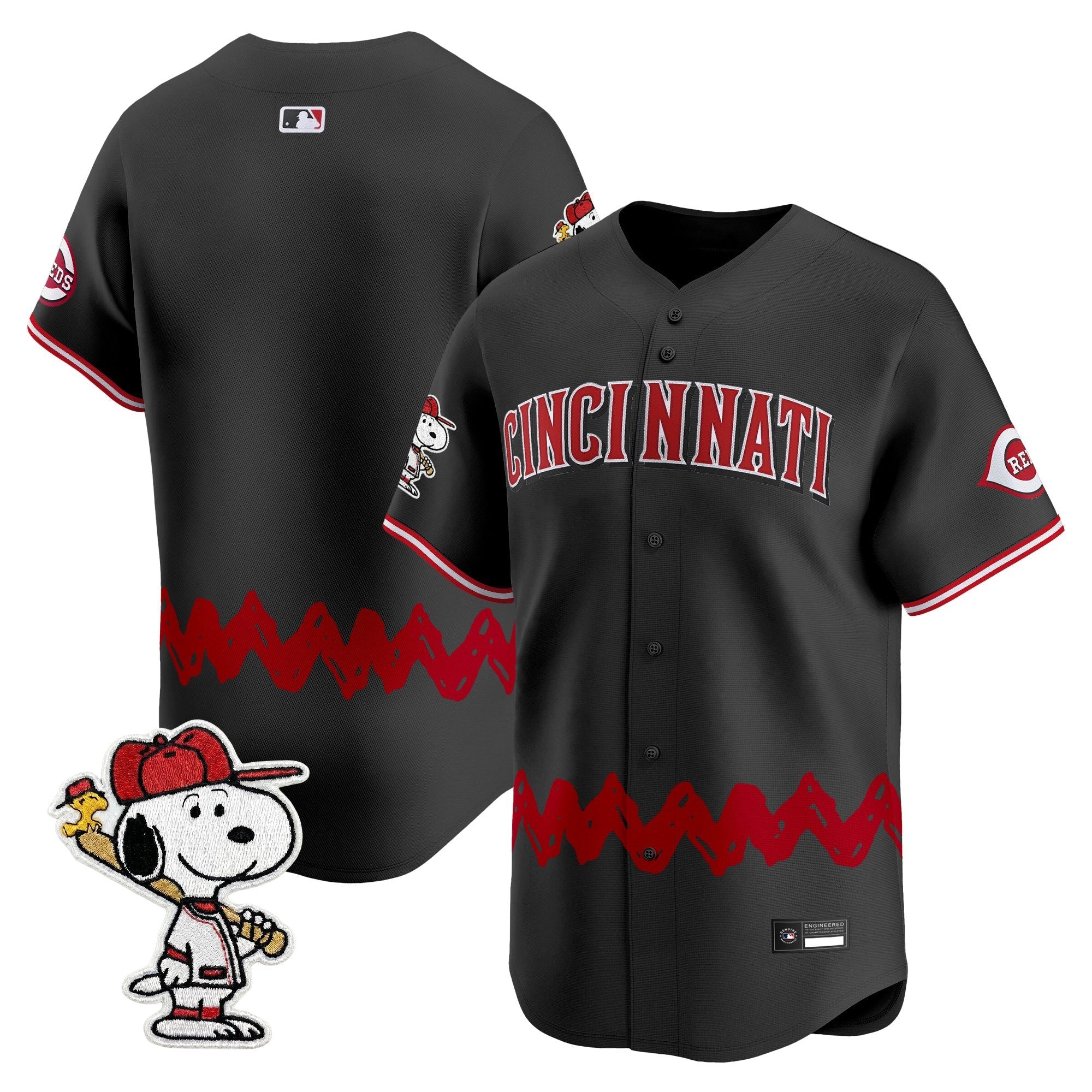 Men's Cincinnati Reds x Peanuts Vapor Premier Limited Jersey - Stitched