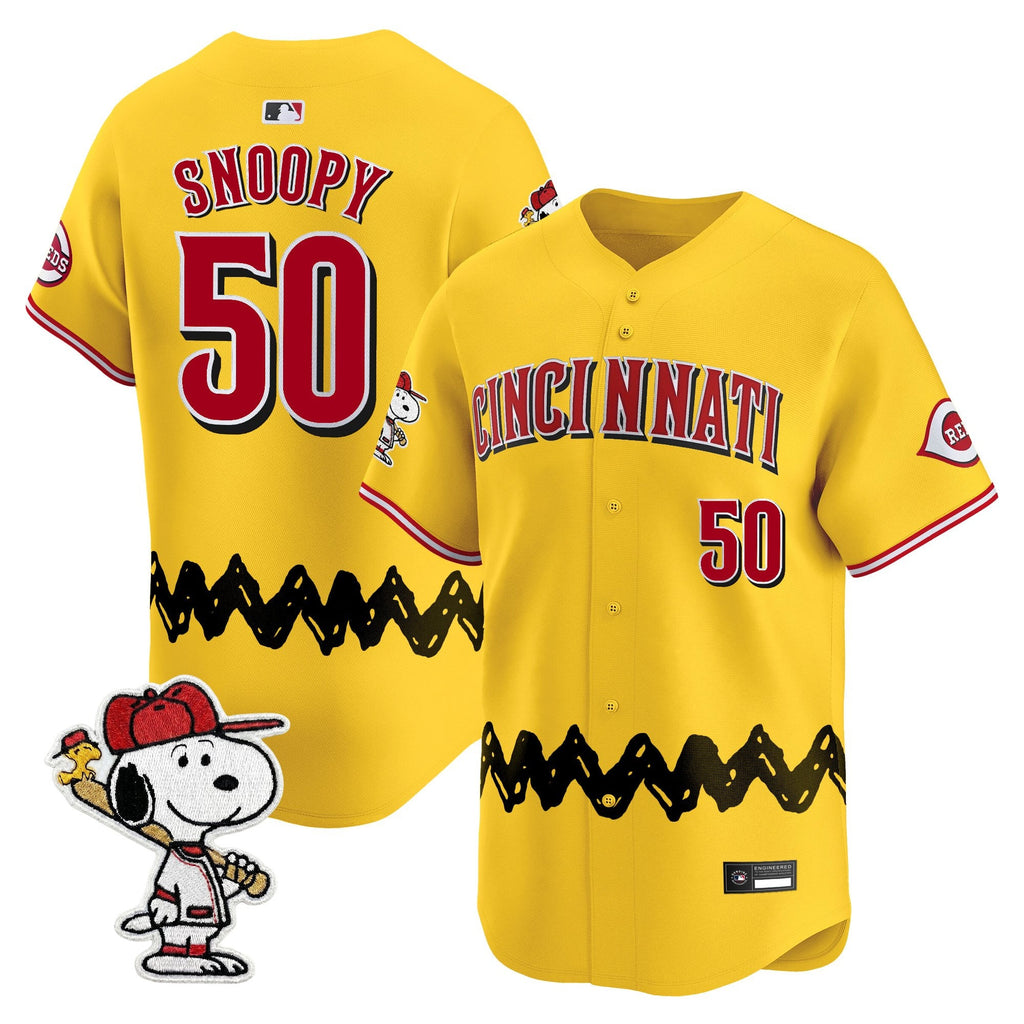 Men's Cincinnati Reds x Peanuts Vapor Premier Limited Jersey - Stitched