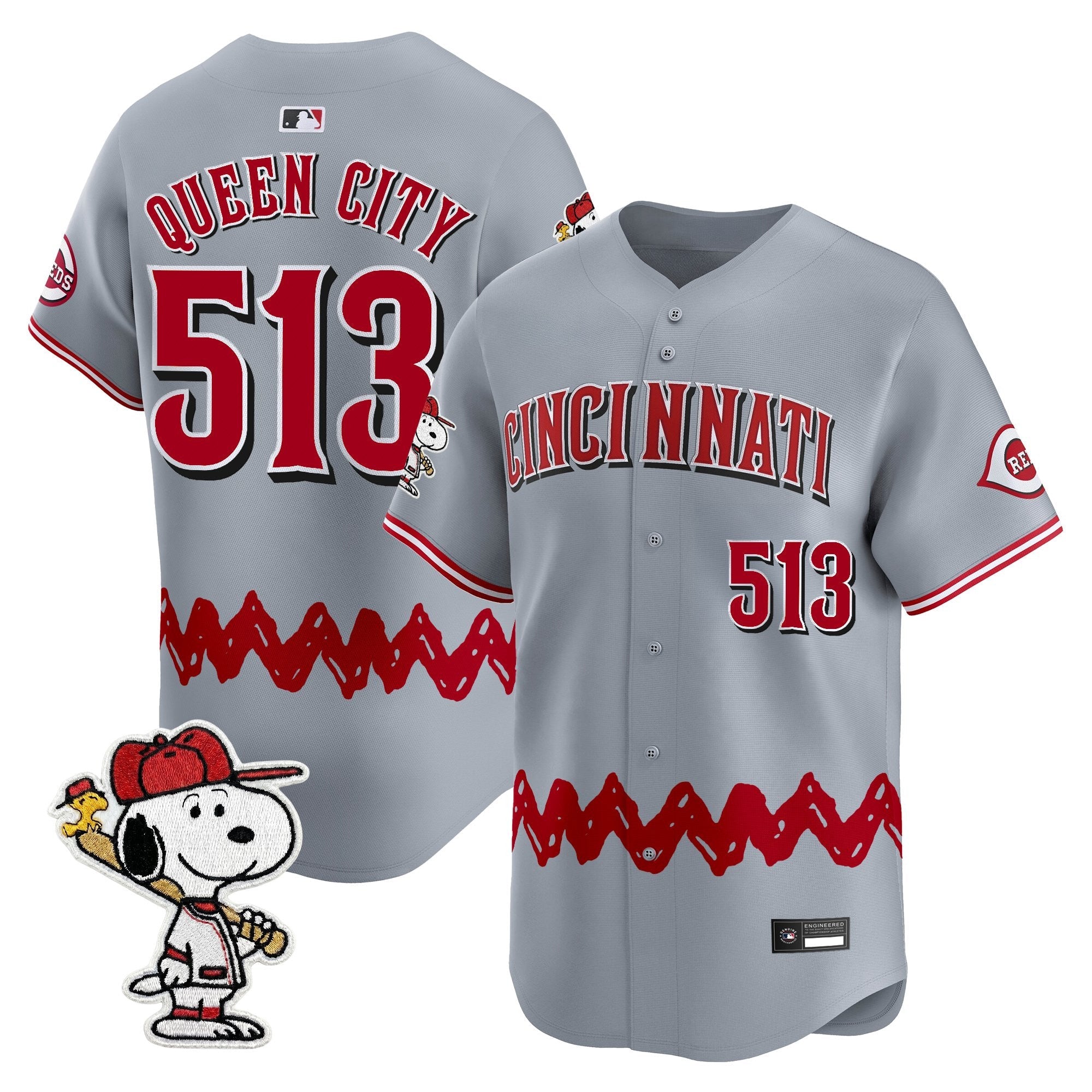 Men's Cincinnati Reds x Peanuts Vapor Premier Limited Jersey - Stitched