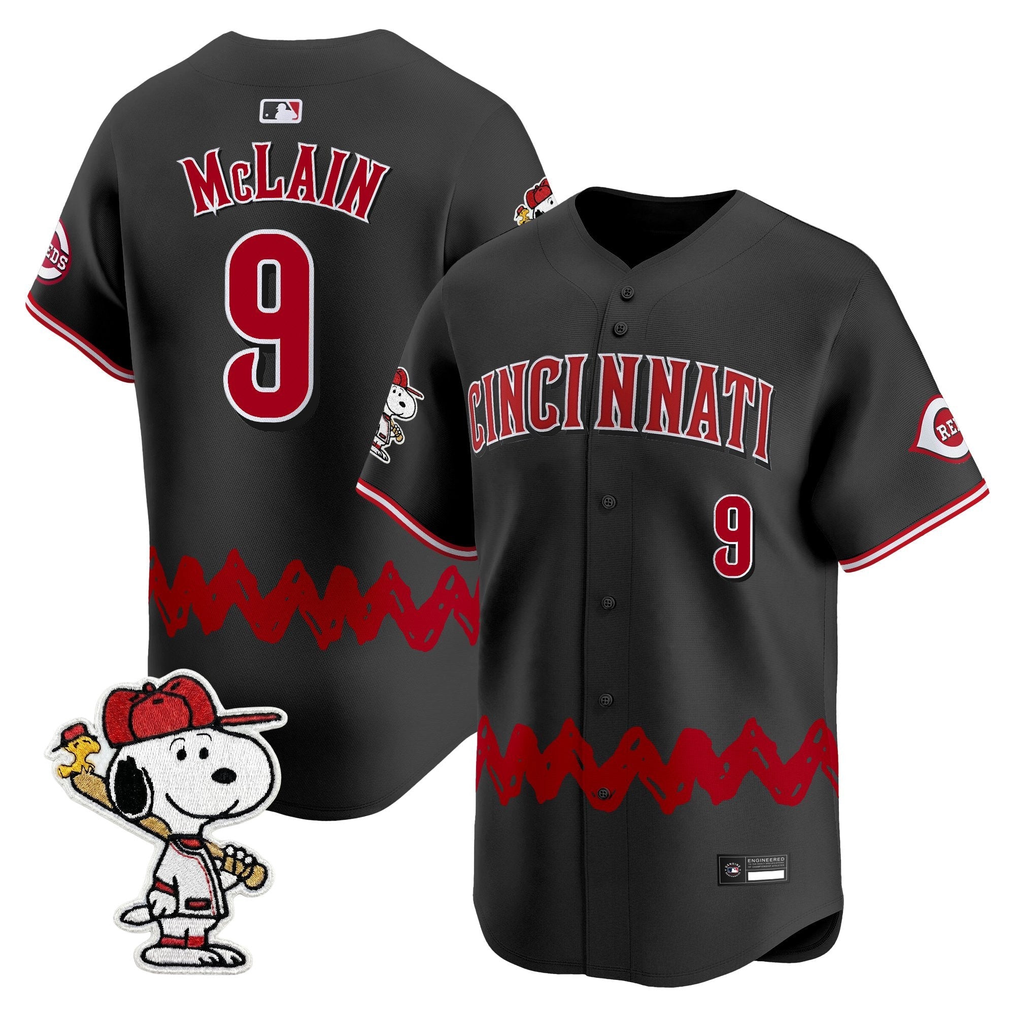Men's Cincinnati Reds x Peanuts Vapor Premier Limited Jersey - Stitched