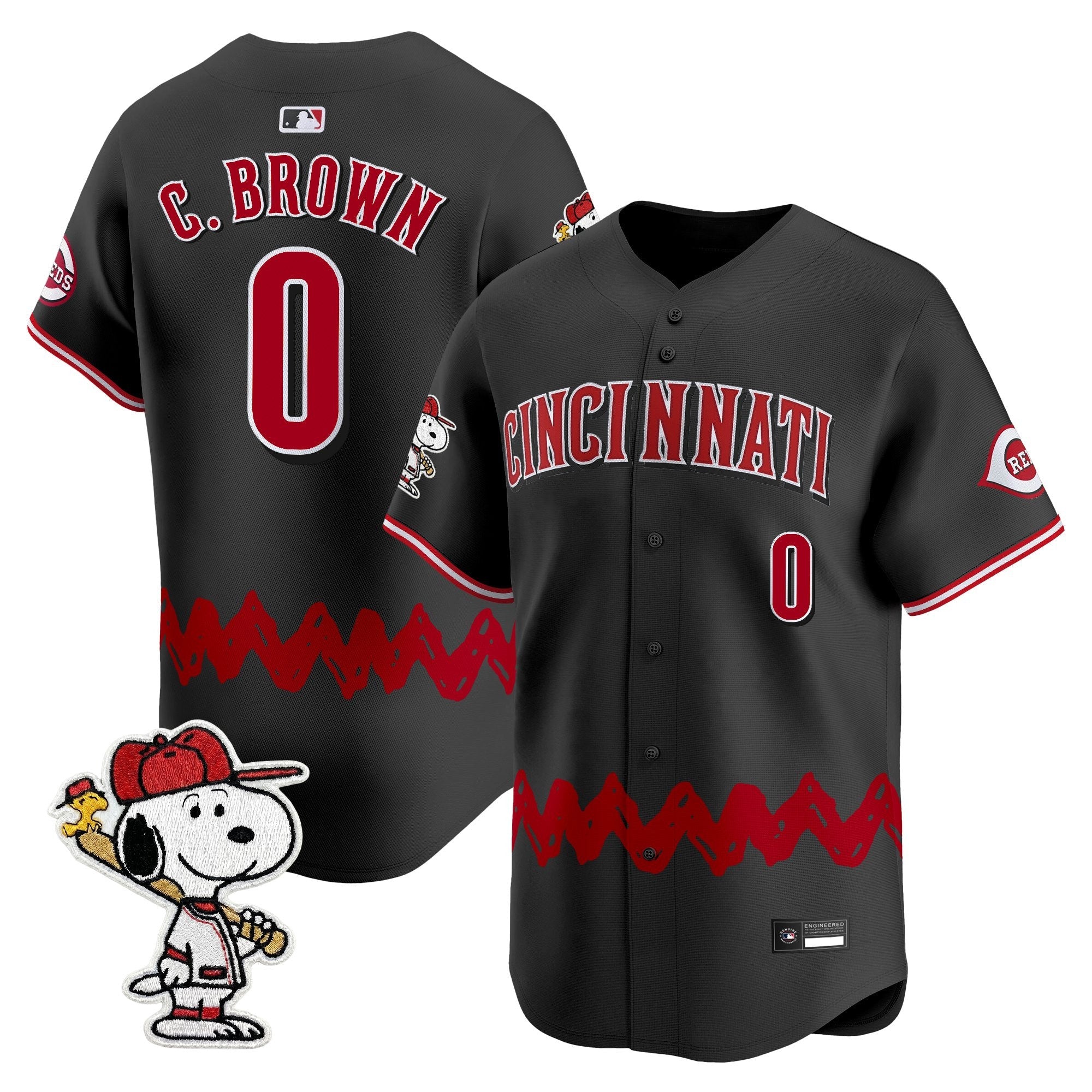 Men's Cincinnati Reds x Peanuts Vapor Premier Limited Jersey - Stitched
