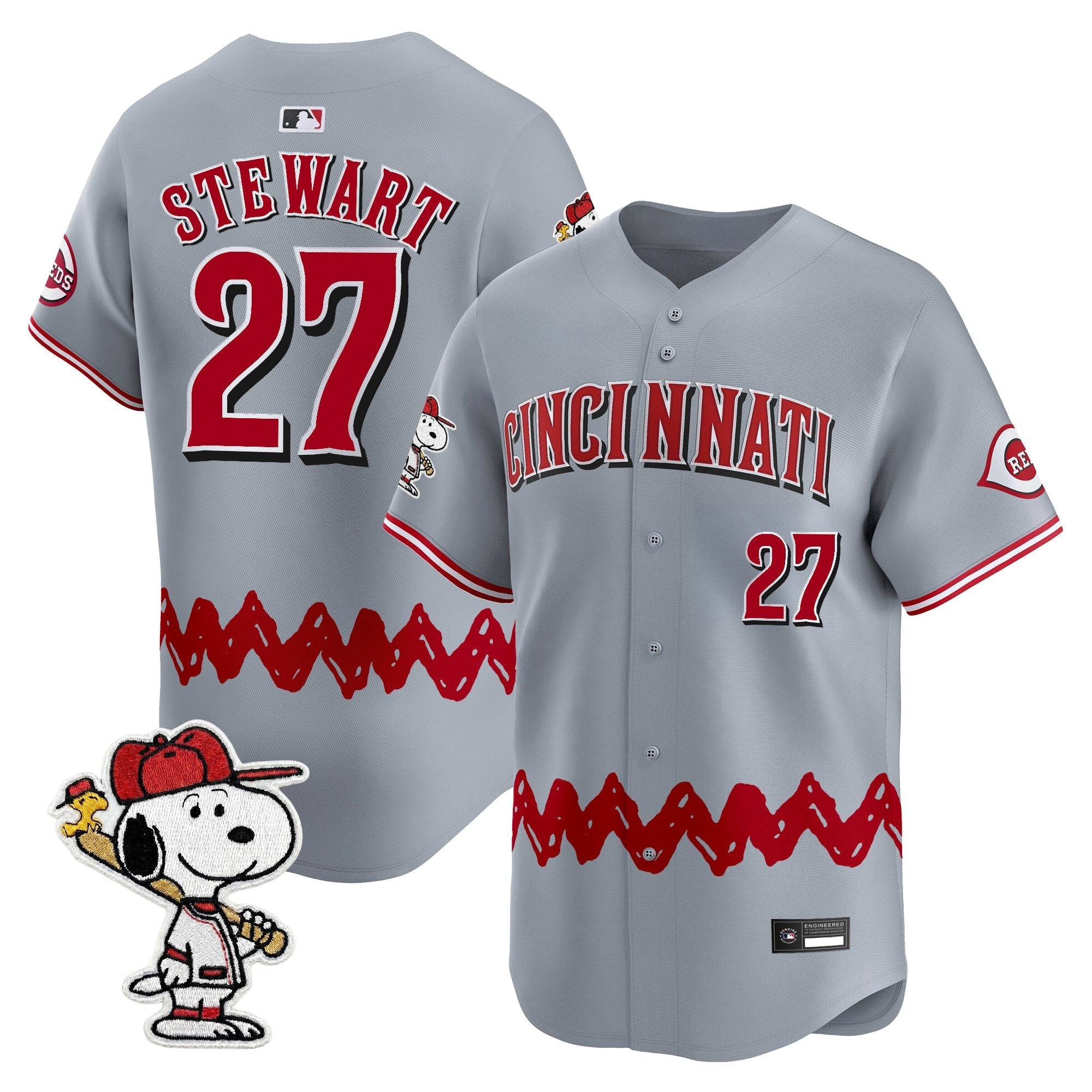 Men's Cincinnati Reds x Peanuts Vapor Premier Limited Jersey - Stitched