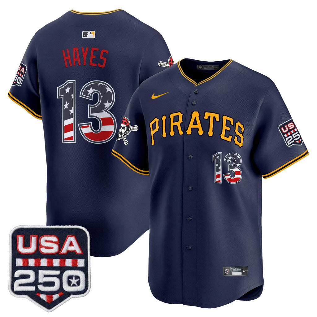 Men's Pittsburgh Pirates USA 250 Fourth of July Vapor Premier Limited Jersey - All Stitched