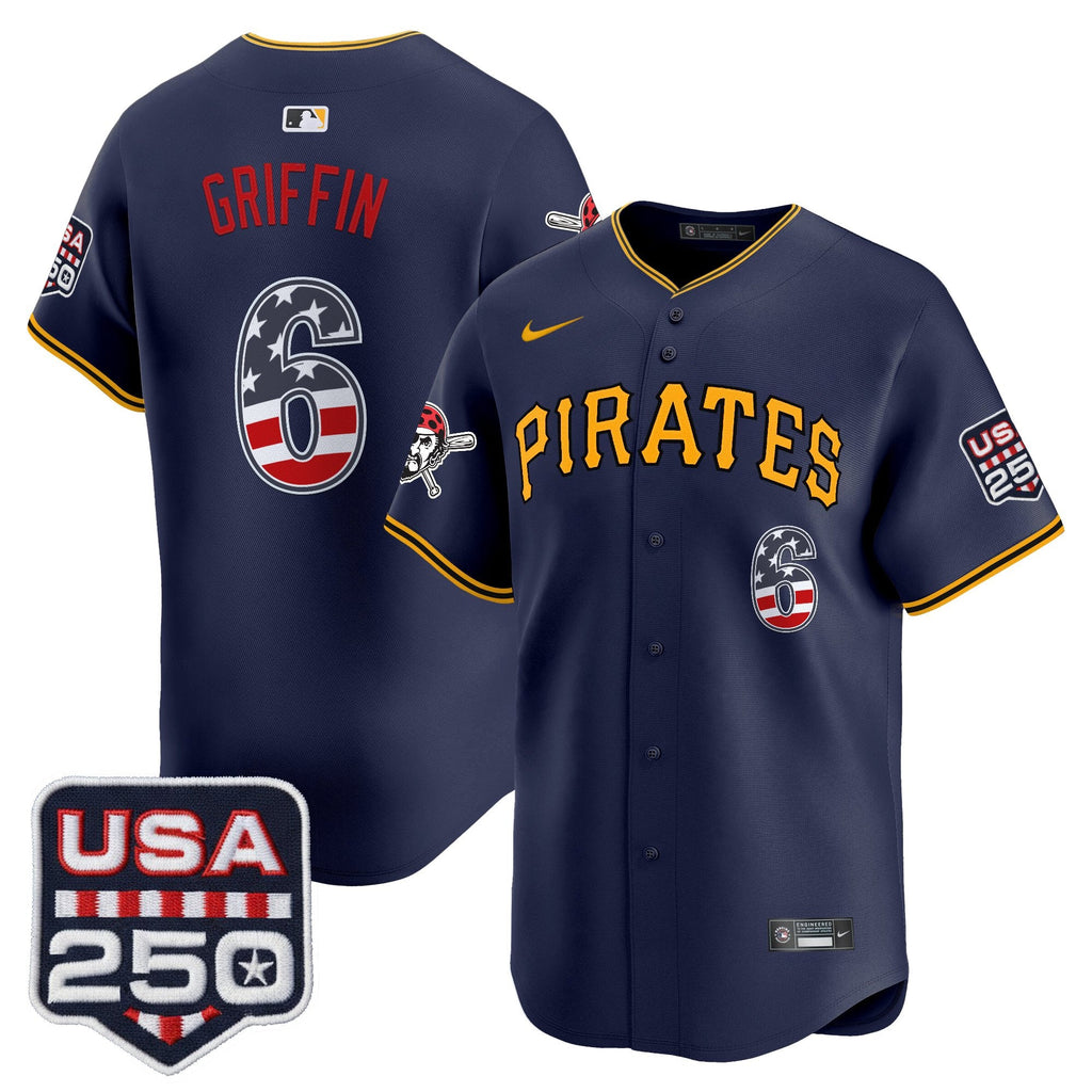 Men's Pittsburgh Pirates USA 250 Fourth of July Vapor Premier Limited Jersey - All Stitched