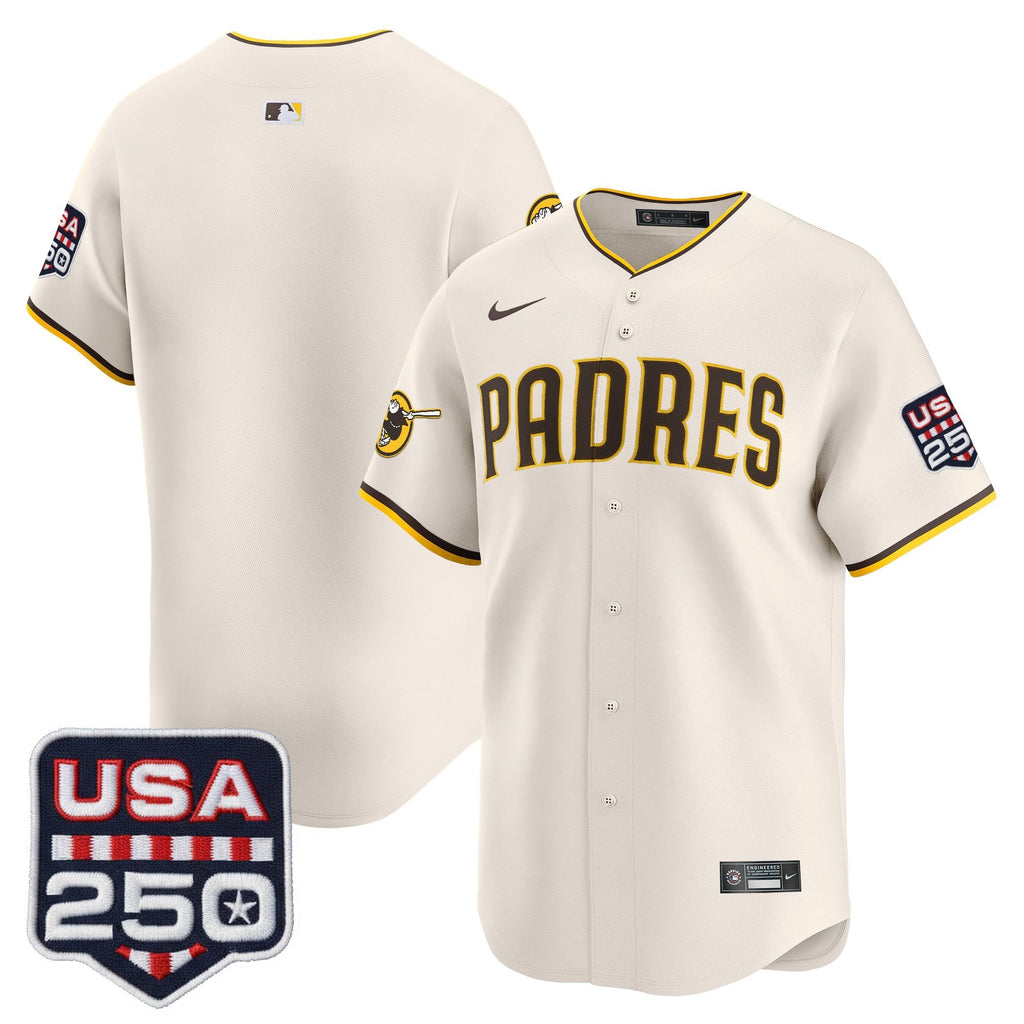 Men's San Diego Padres USA 250 Fourth of July Vapor Premier Limited Jersey - All Stitched