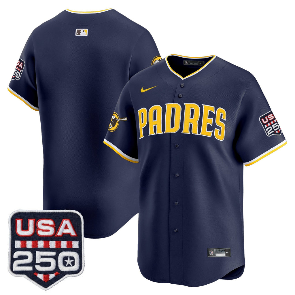 Men's San Diego Padres USA 250 Fourth of July Vapor Premier Limited Jersey - All Stitched