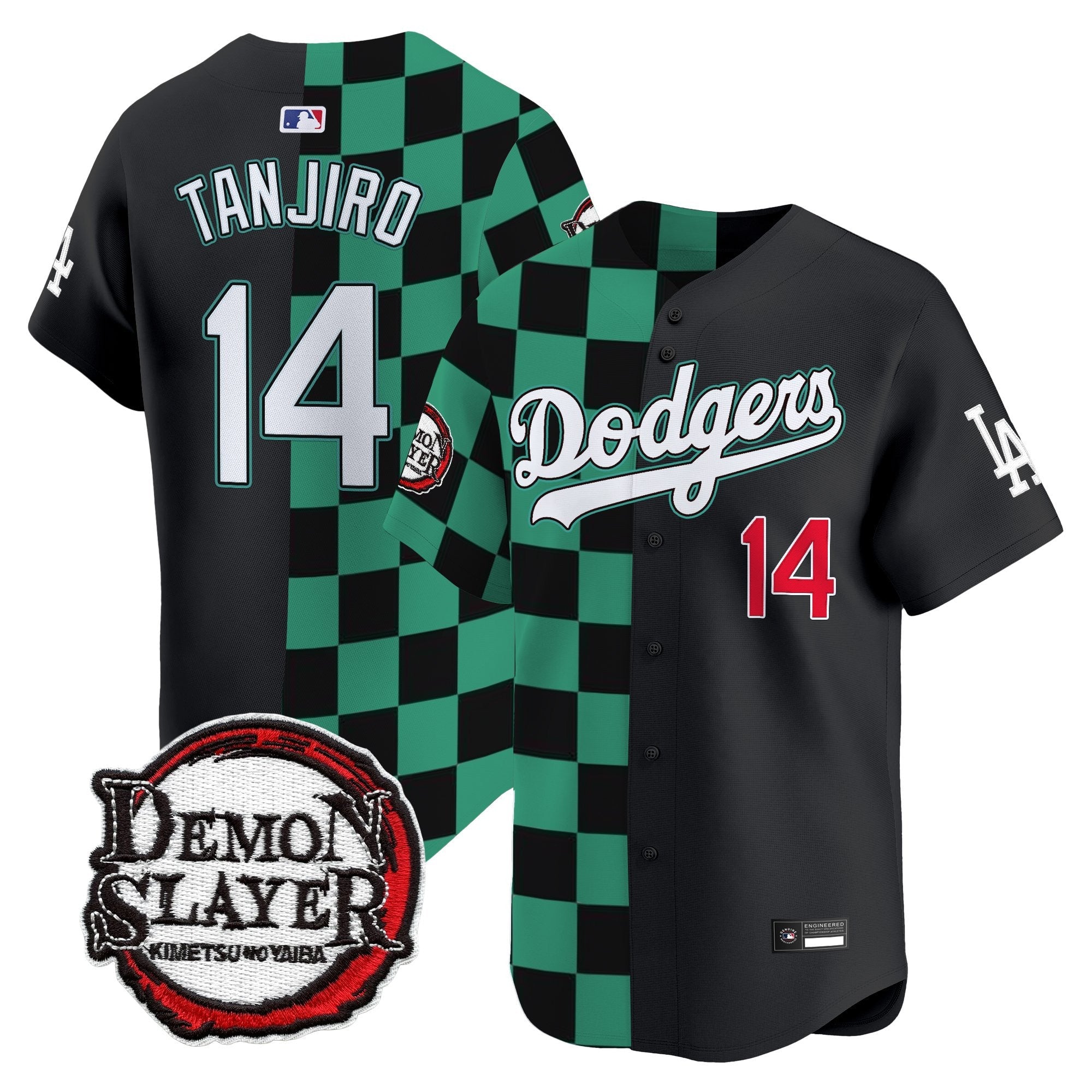 Los Angeles Dodgers x Demon Slayer Vapor Premier Limited Jersey - Stitched