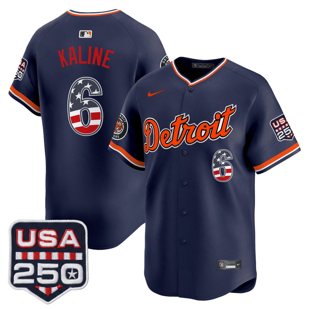 Men's Detroit Tigers USA 250 Fourth of July Vapor Premier Limited Jersey - All Stitched