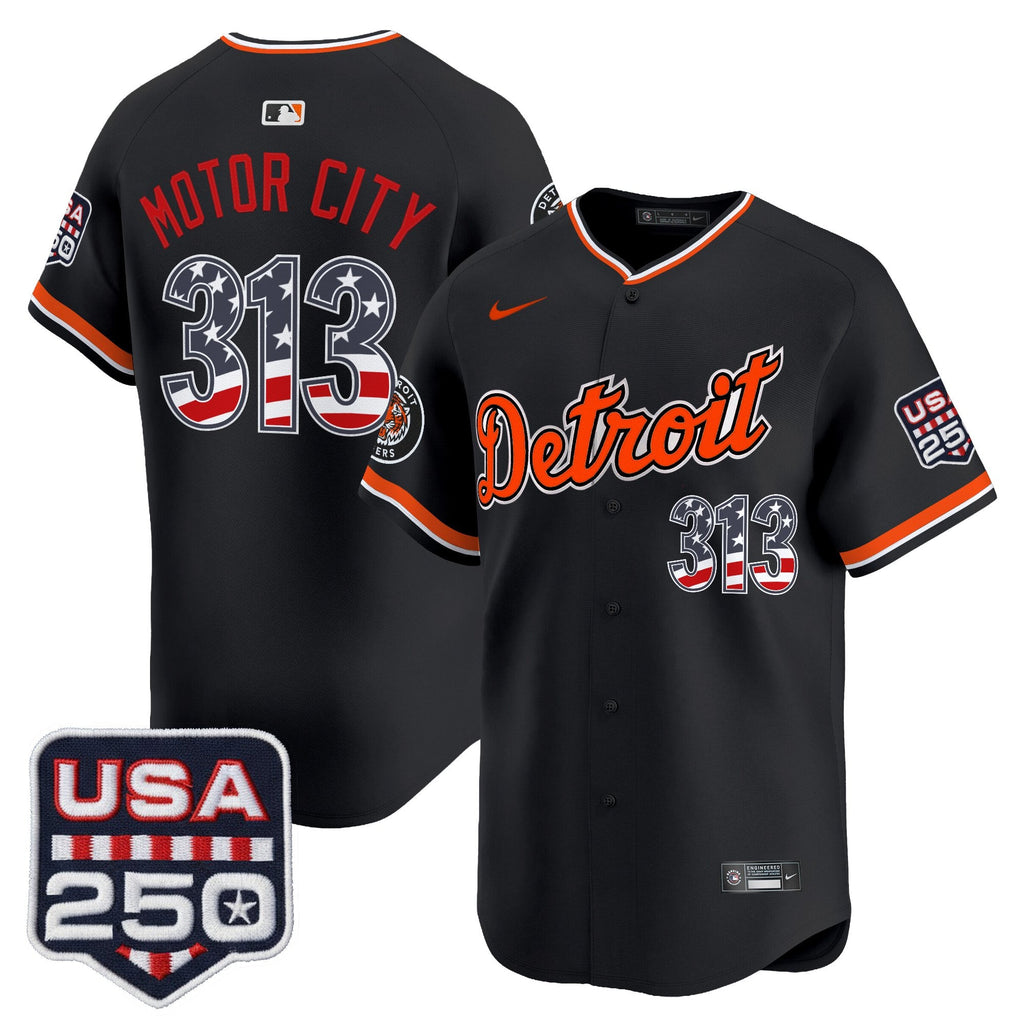 Men's Detroit Tigers USA 250 Fourth of July Vapor Premier Limited Jersey - All Stitched