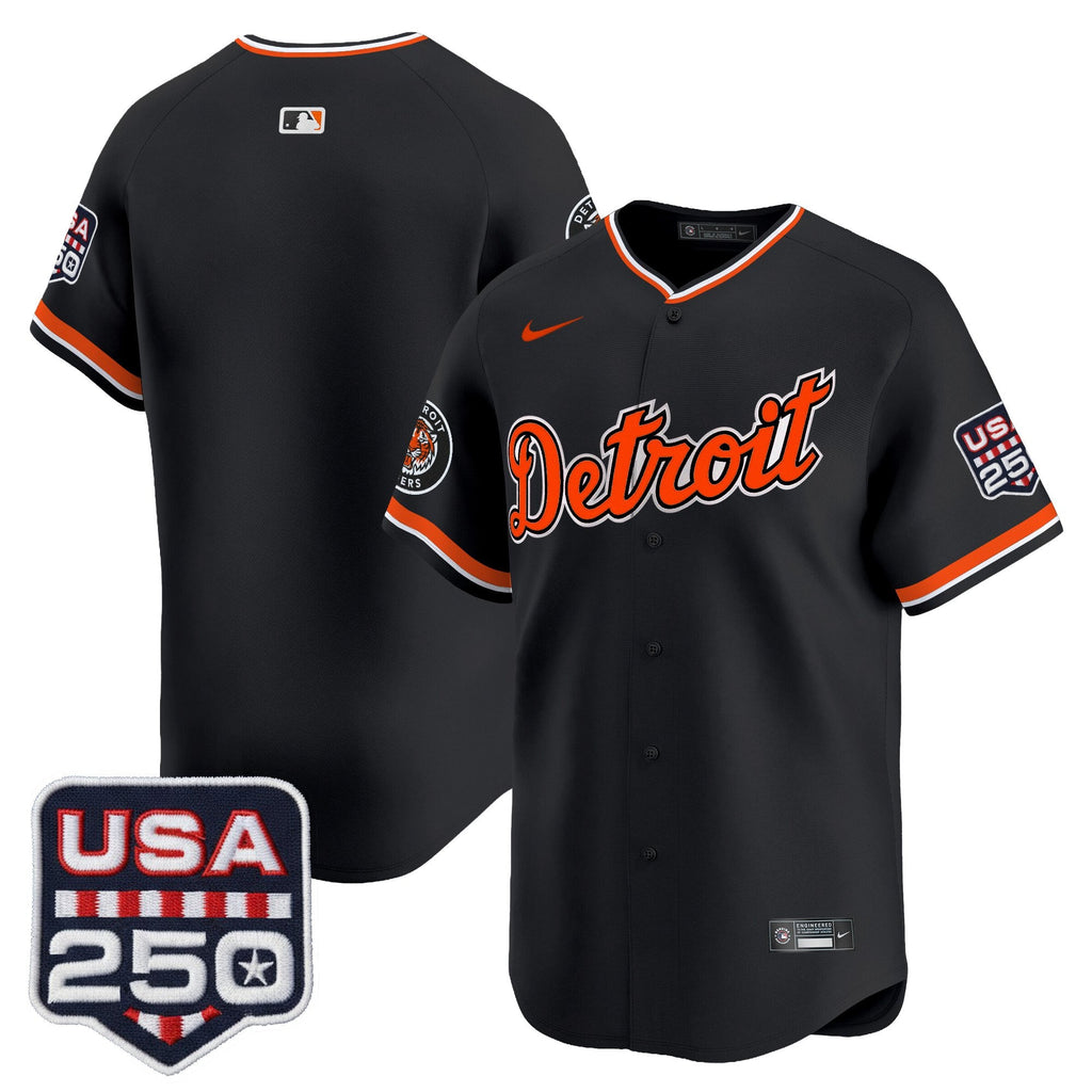 Men's Detroit Tigers USA 250 Fourth of July Vapor Premier Limited Jersey - All Stitched