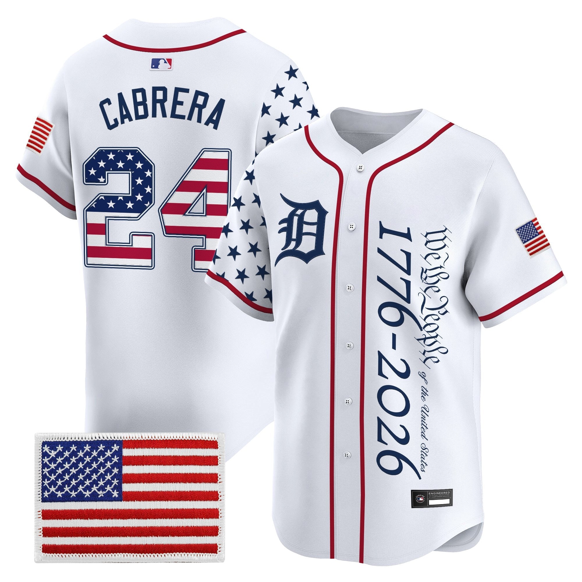 Men's Detroit Tigers "America250 Edition" Vapor Premier Limited Jersey V2 - All Stitched