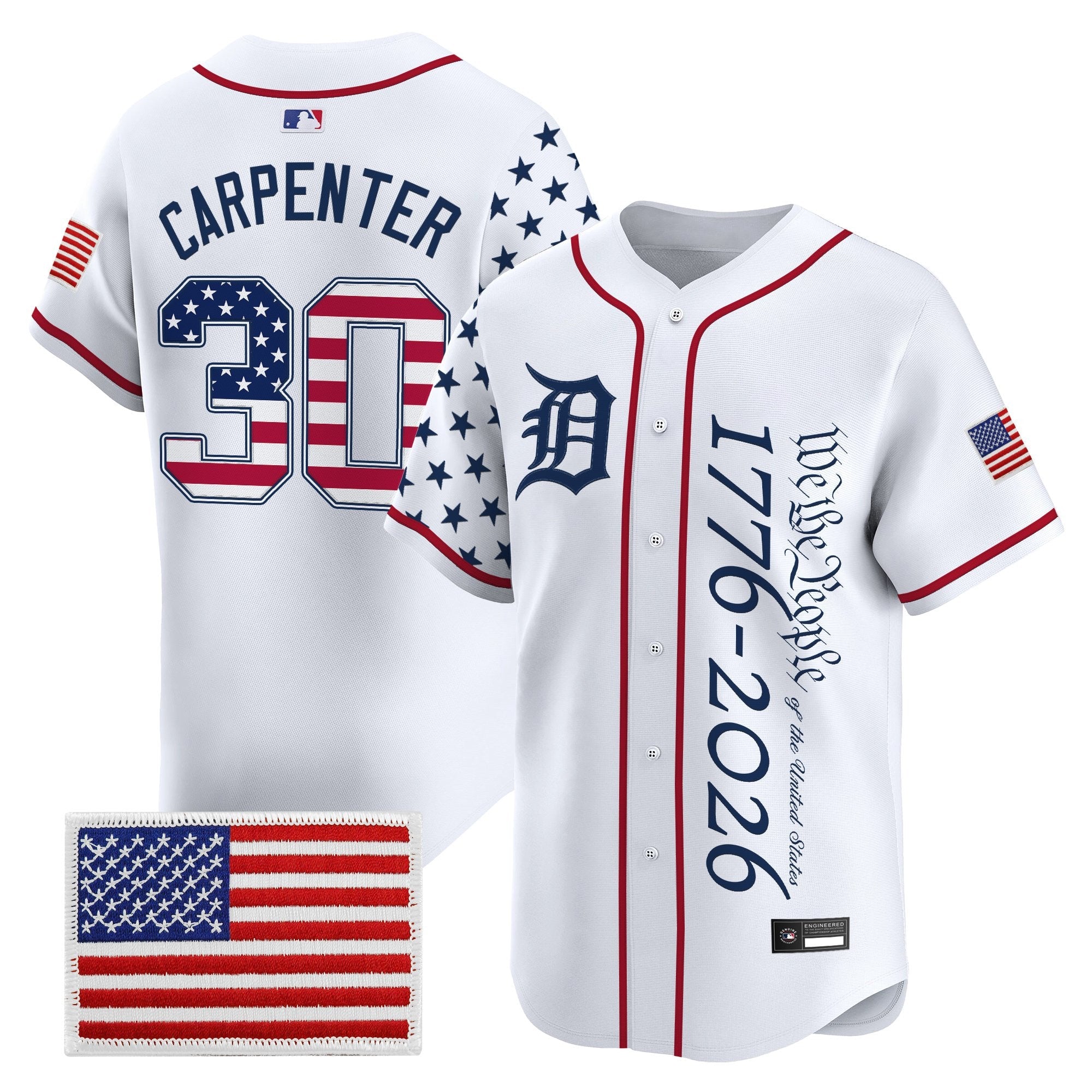 Men's Detroit Tigers "America250 Edition" Vapor Premier Limited Jersey V2 - All Stitched