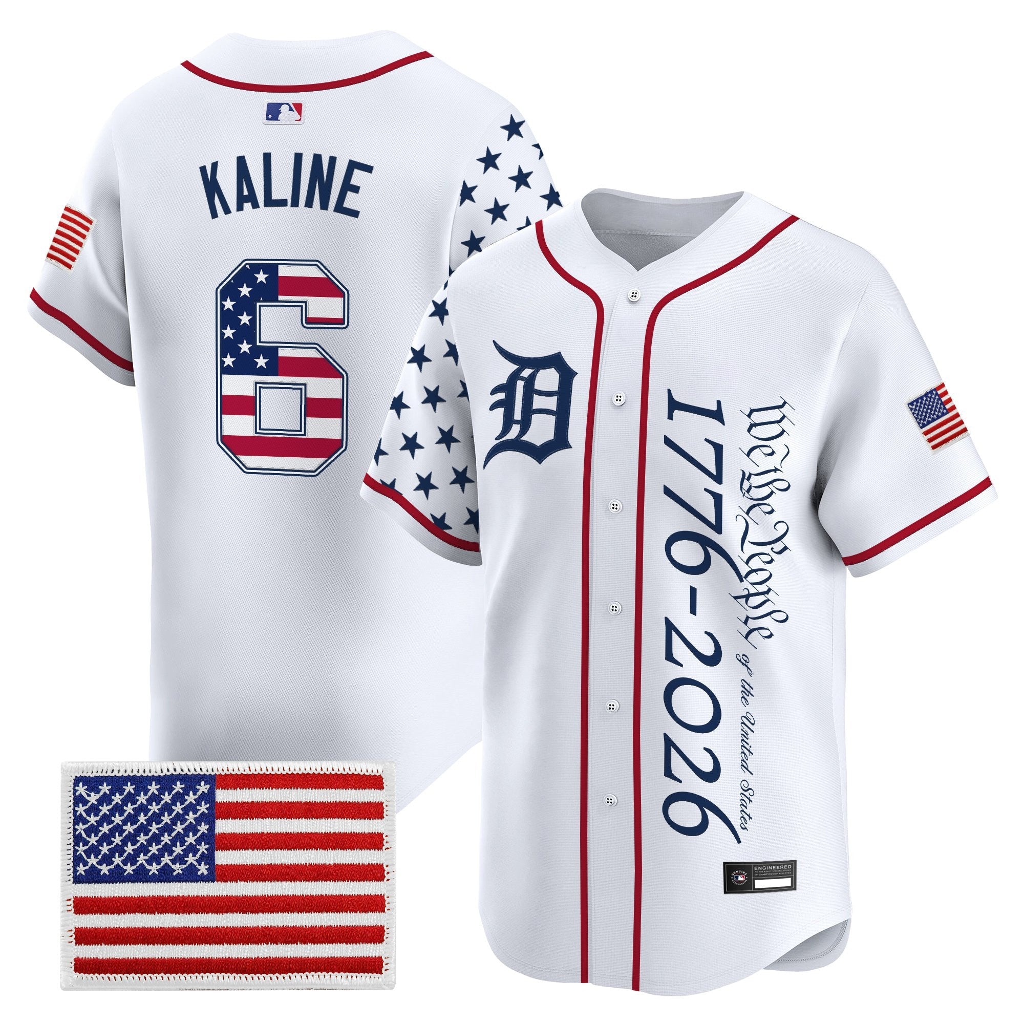 Men's Detroit Tigers "America250 Edition" Vapor Premier Limited Jersey V2 - All Stitched