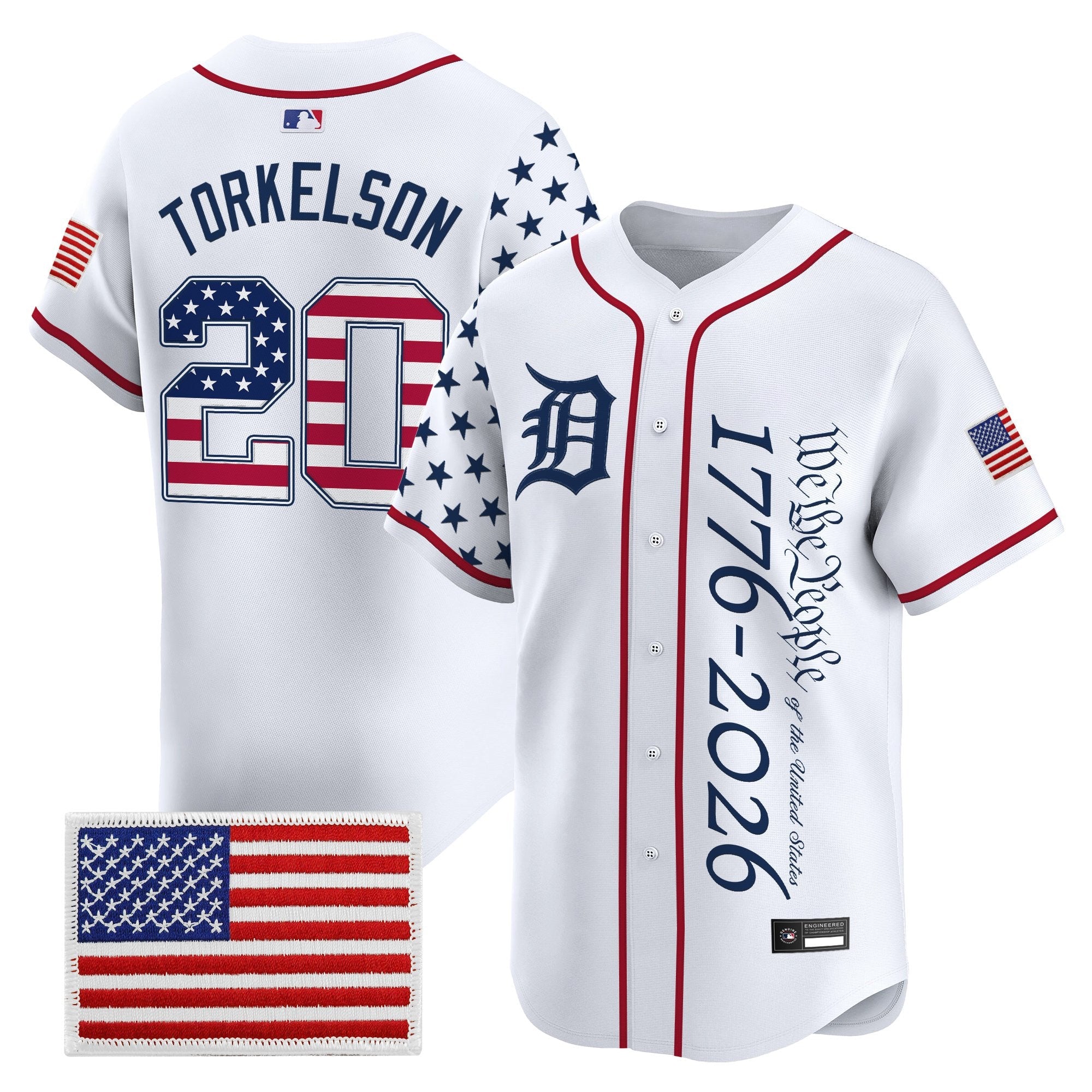 Men's Detroit Tigers "America250 Edition" Vapor Premier Limited Jersey V2 - All Stitched