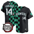 Milwaukee Brewers x Demon Slayer Vapor Premier Limited Jersey - Stitched