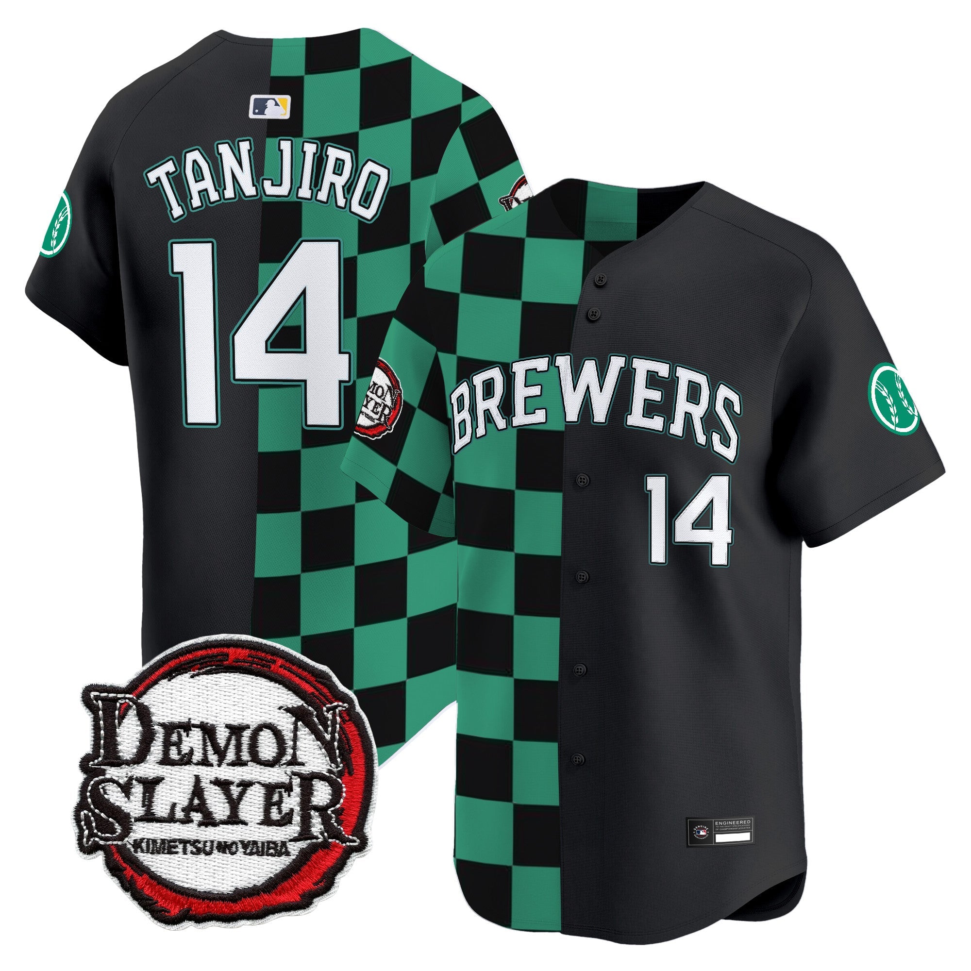 Milwaukee Brewers x Demon Slayer Vapor Premier Limited Jersey - Stitched