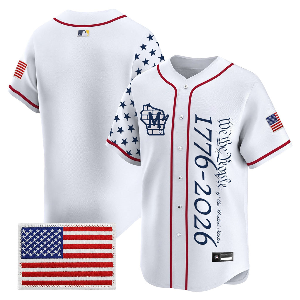 Men's Milwaukee Brewers "America 250 Edition" Vapor Premier Limited Jersey V2 - All Stitched