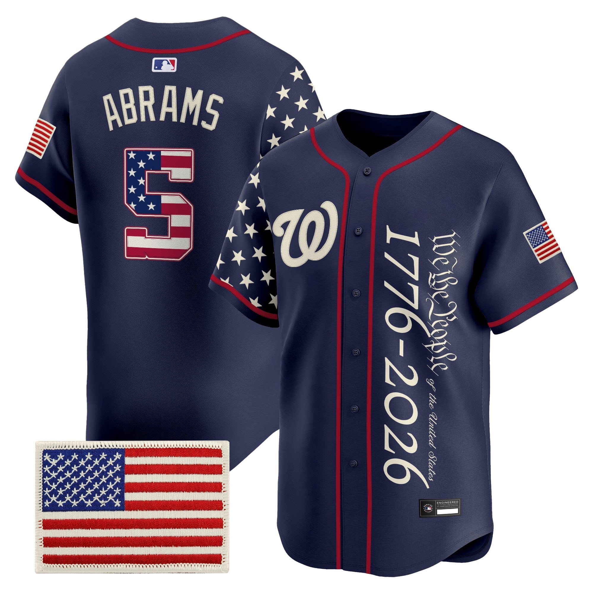 Men's Washington Nationals "America 250 Edition" Vapor Premier Limited Jersey V2 - All Stitched