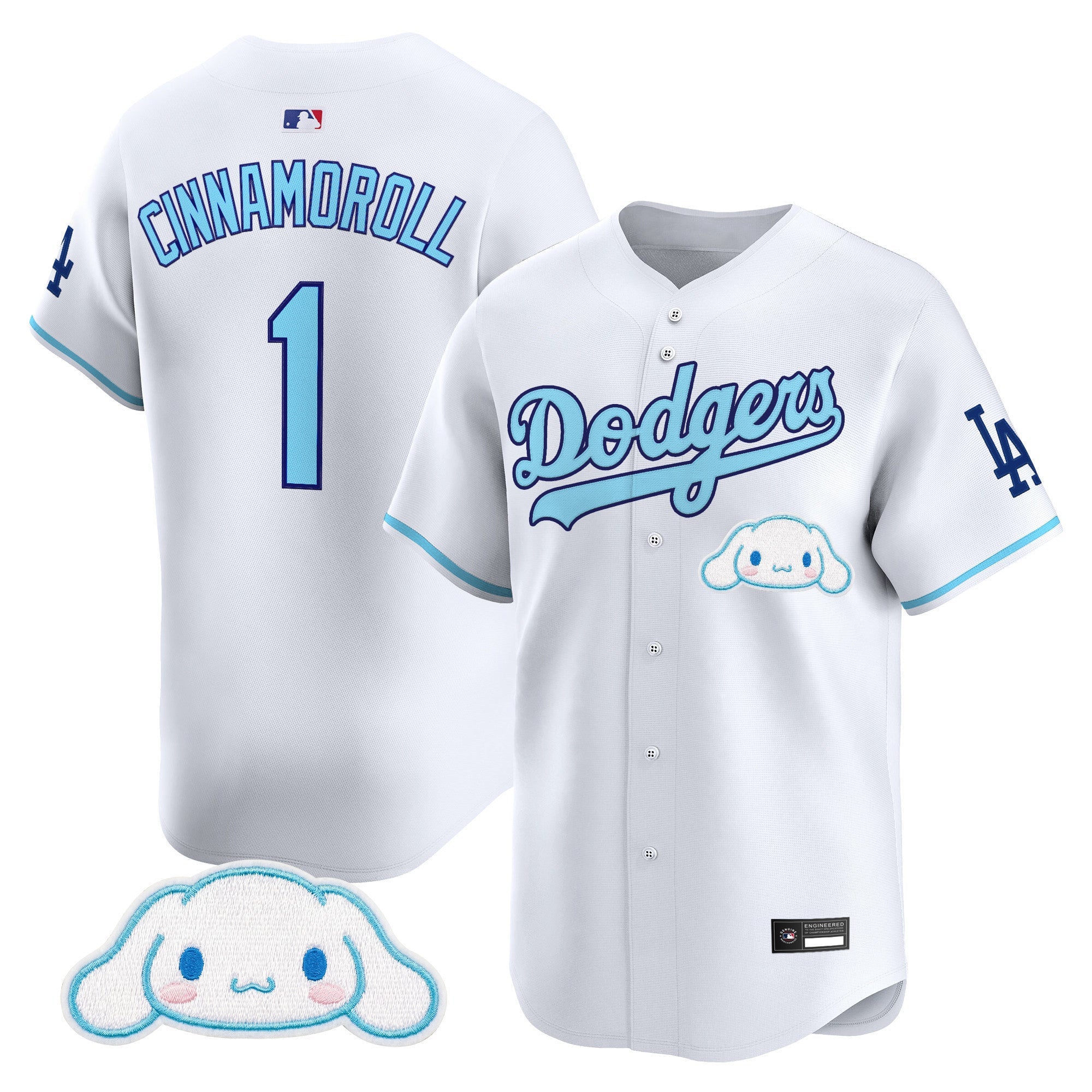 Los Angeles Dodgers x Cinnamoroll Vapor Premier Limited Jersey - All Stitched