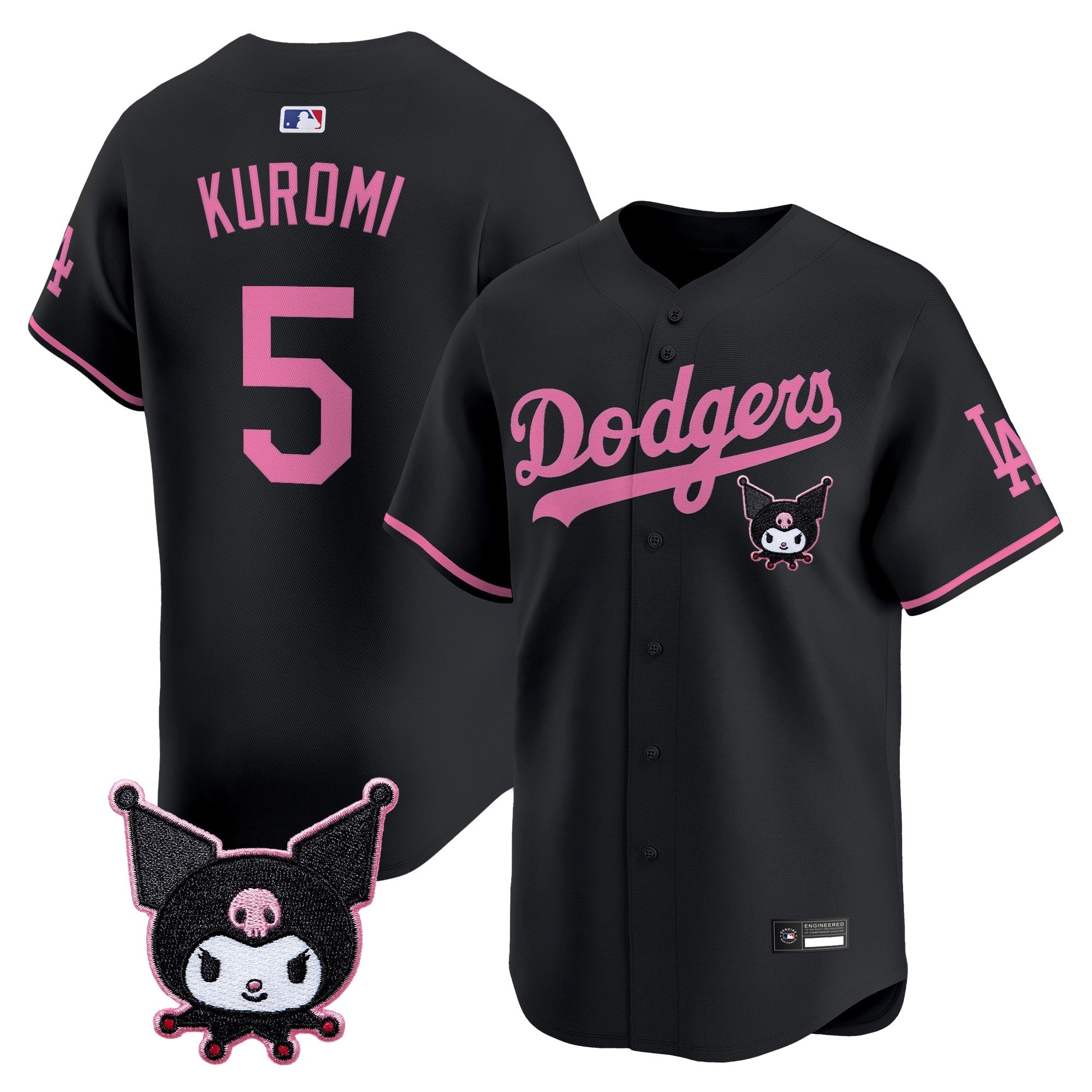 Los Angeles Dodgers x Kuromi Vapor Premier Limited Jersey - All Stitched