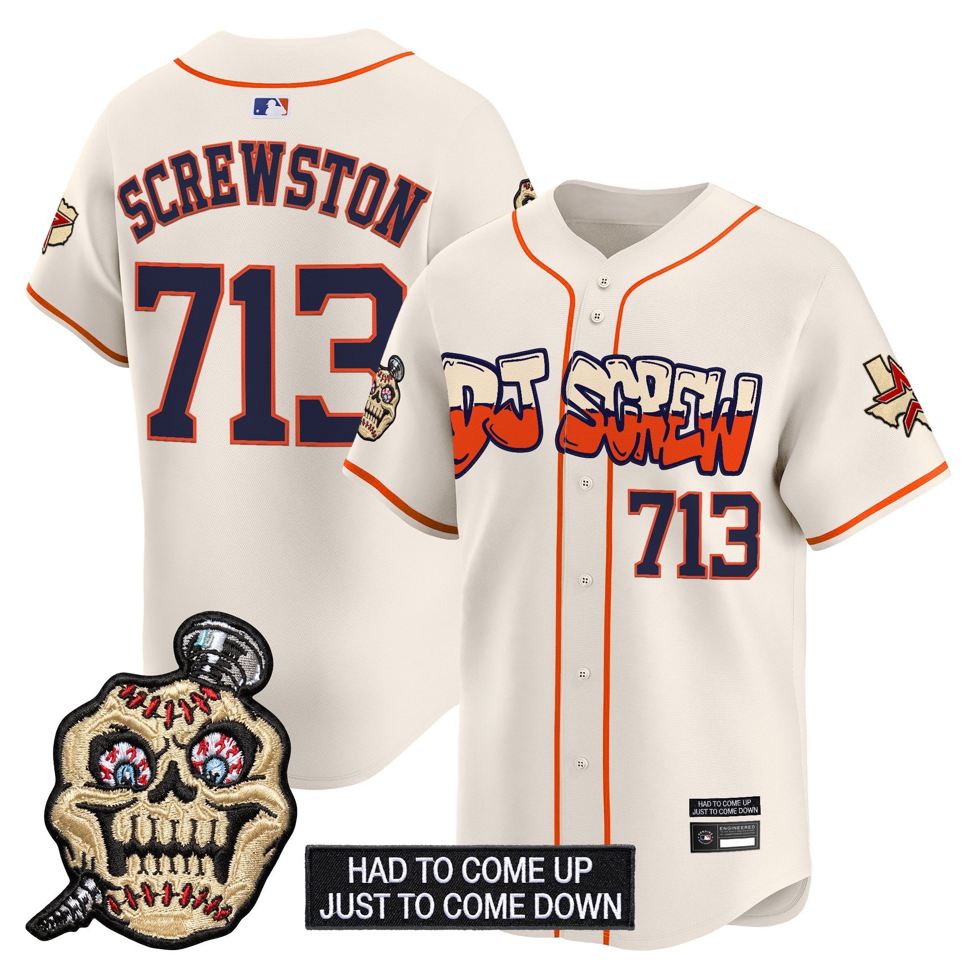 Men's Houston Astros Screwed Up Click Vapor Premier Limited Jersey V2 - All Stitched
