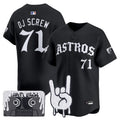 Men's Houston Astros Dj Screw Vapor Premier Limited Jersey - Gothic Edition - All Stitched