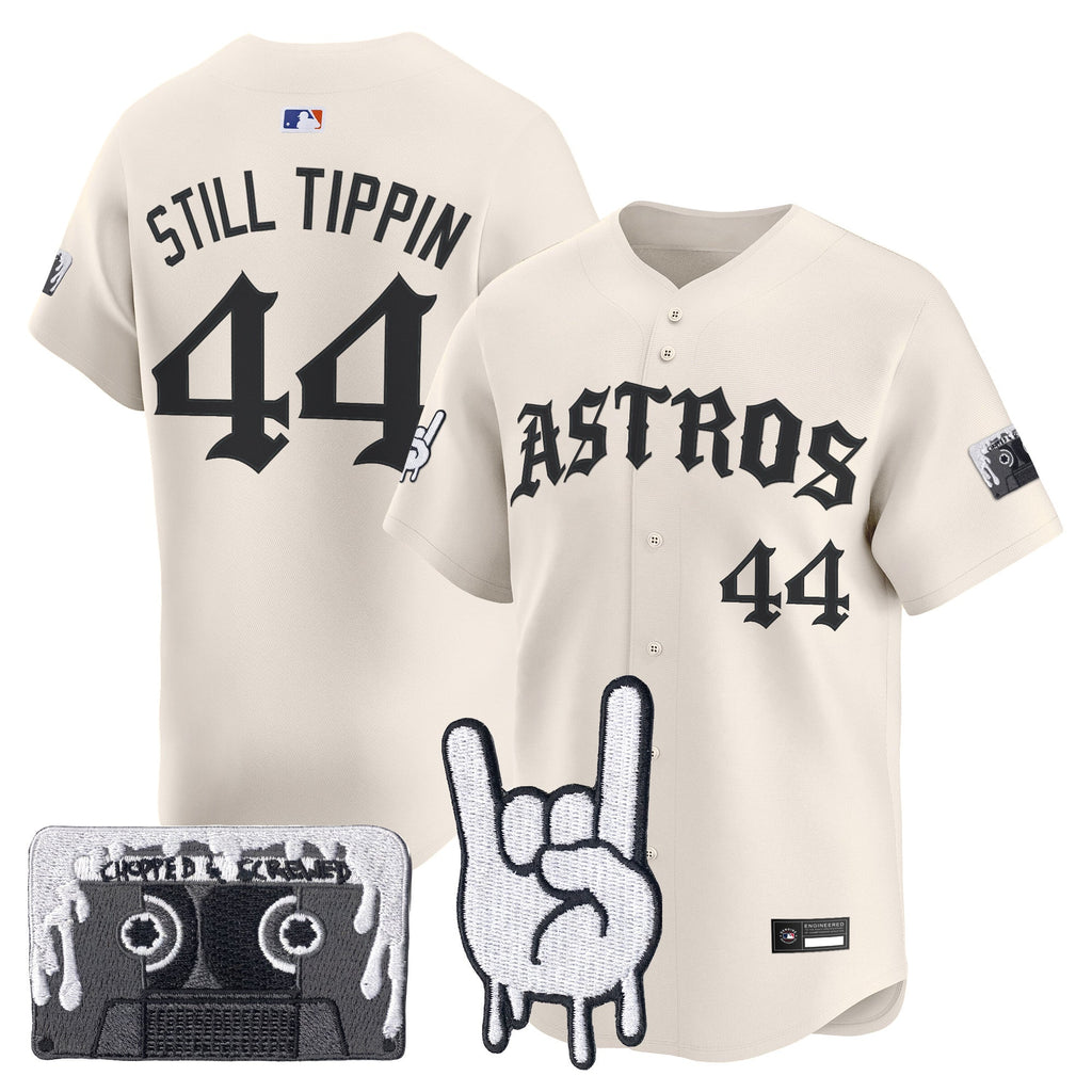 Men's Houston Astros Dj Screw Vapor Premier Limited Jersey - Gothic Edition - All Stitched