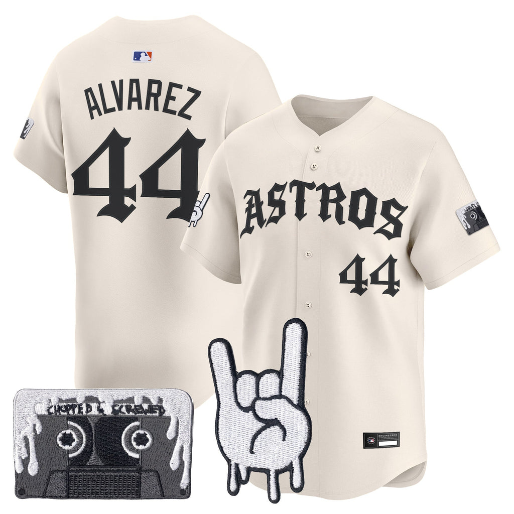 Men's Houston Astros Dj Screw Vapor Premier Limited Jersey - Gothic Edition - All Stitched