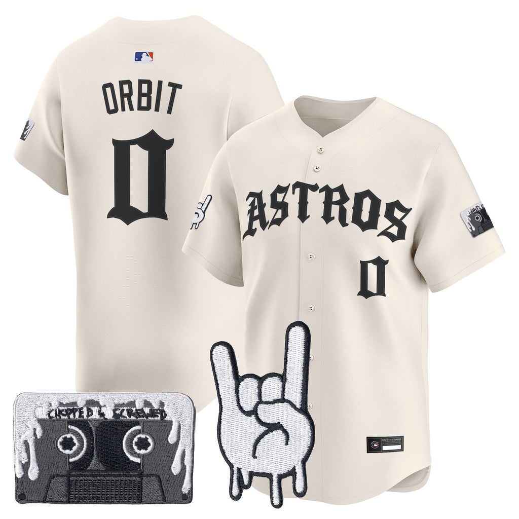 Men's Houston Astros Dj Screw Vapor Premier Limited Jersey - Gothic Edition - All Stitched