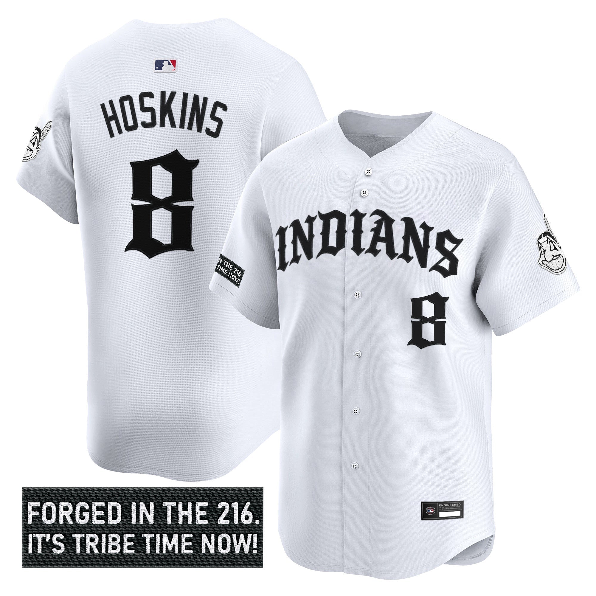 Men's Cleveland Indians 'Old English Edition' Vapor Premier Limited Jersey - All Stitched