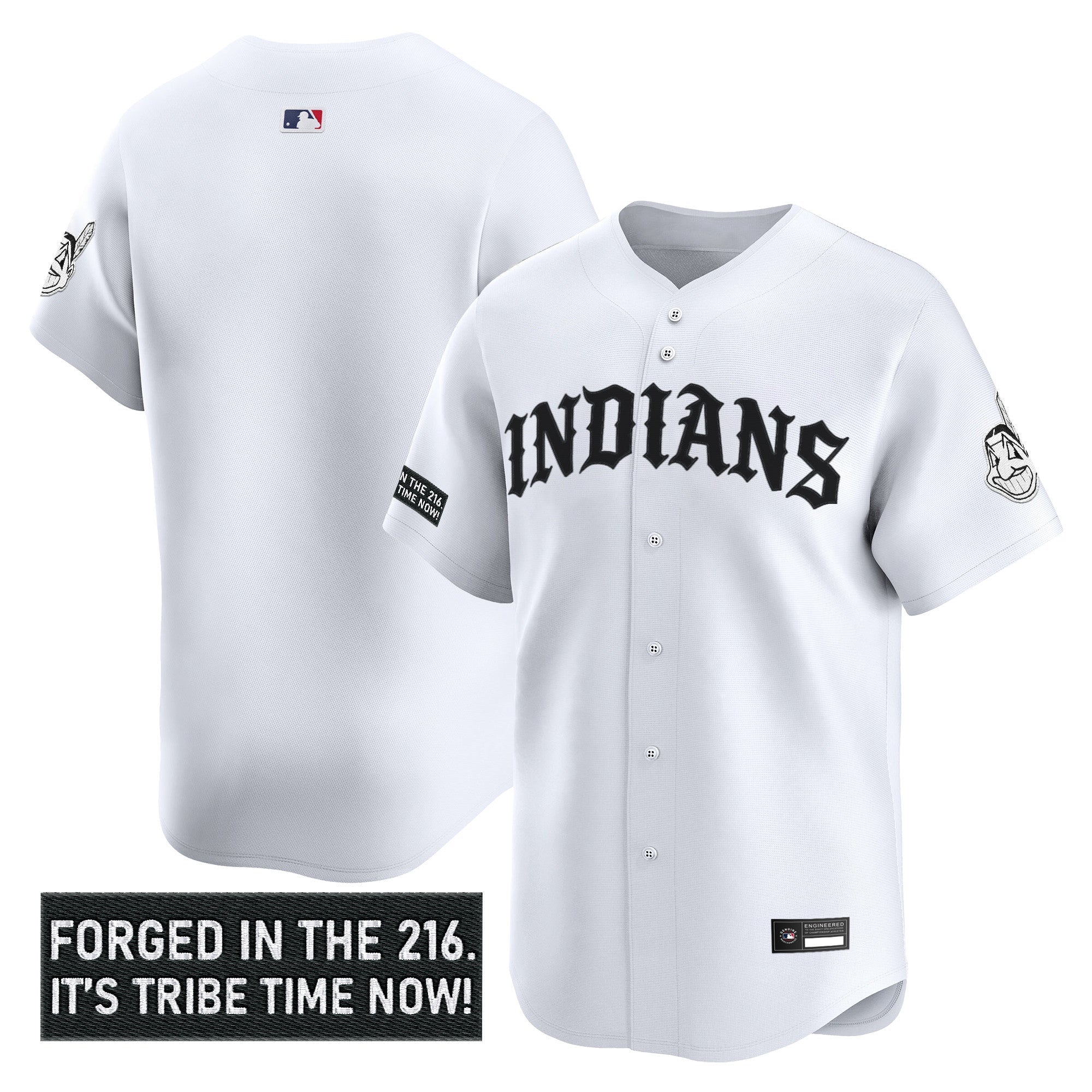 Men's Cleveland Indians 'Old English Edition' Vapor Premier Limited Jersey - All Stitched
