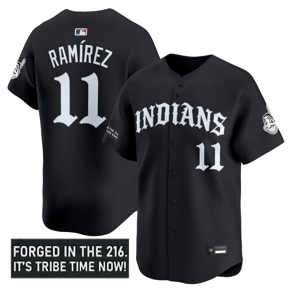 Men's Cleveland Indians 'Old English Edition' Vapor Premier Limited Jersey - All Stitched