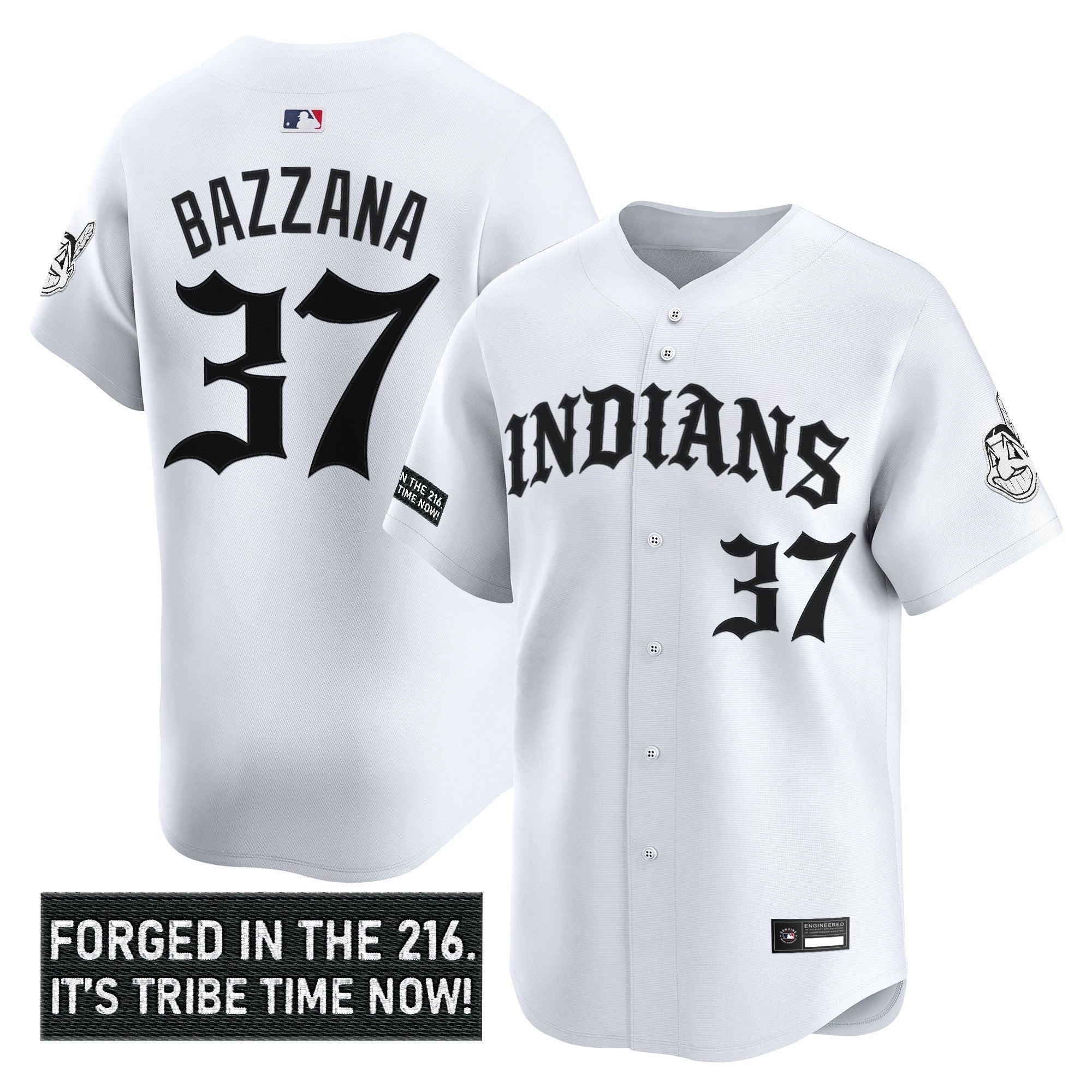Men's Cleveland Indians 'Old English Edition' Vapor Premier Limited Jersey - All Stitched