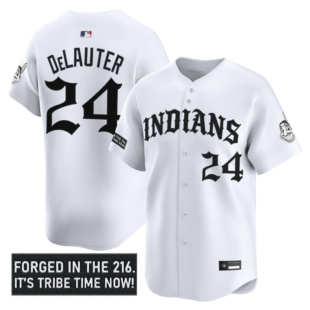 Men's Cleveland Indians 'Old English Edition' Vapor Premier Limited Jersey - All Stitched