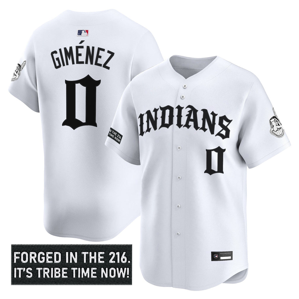 Men's Cleveland Indians 'Old English Edition' Vapor Premier Limited Jersey - All Stitched