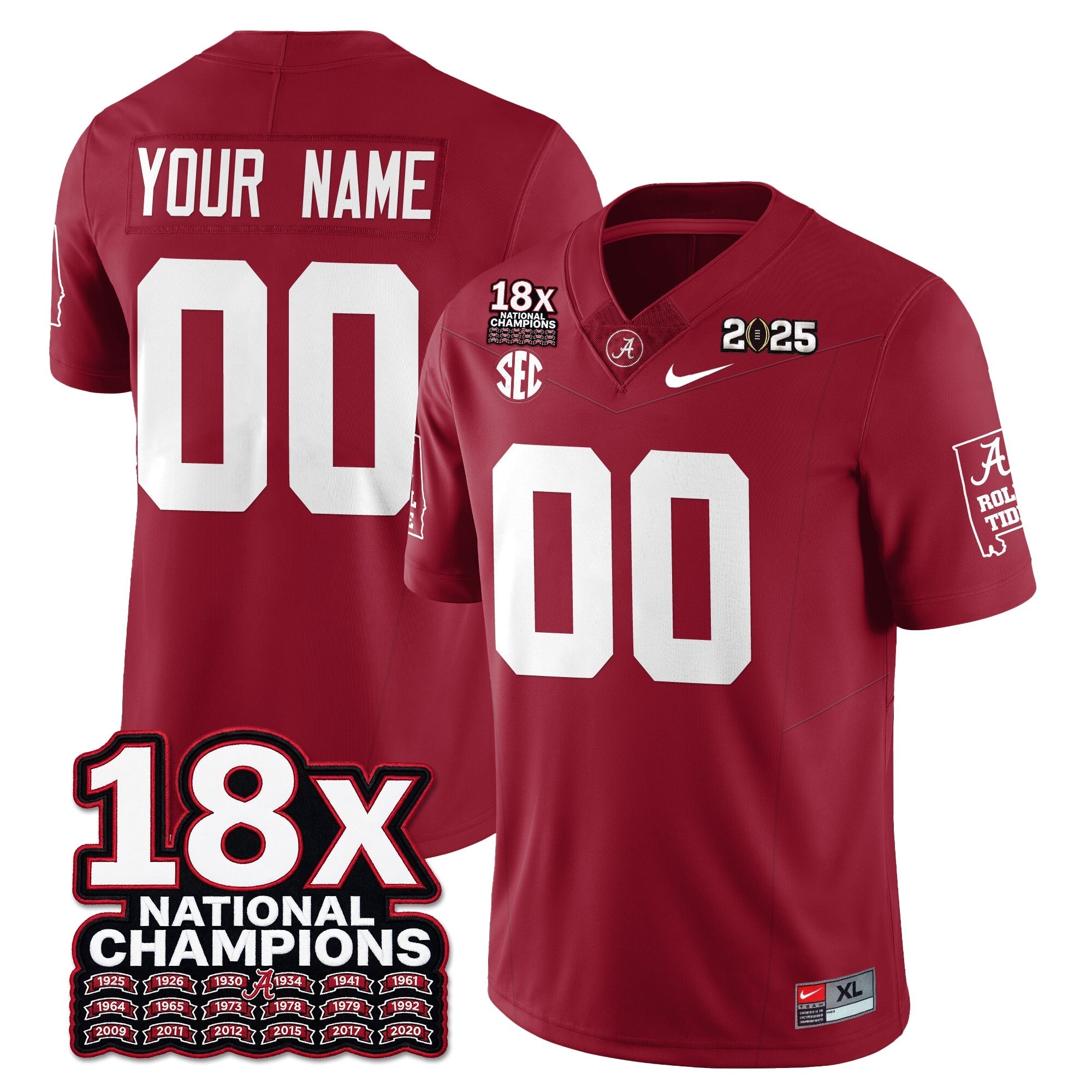 BAMA 18x-Time National Champions Vapor Limited Football Jersey