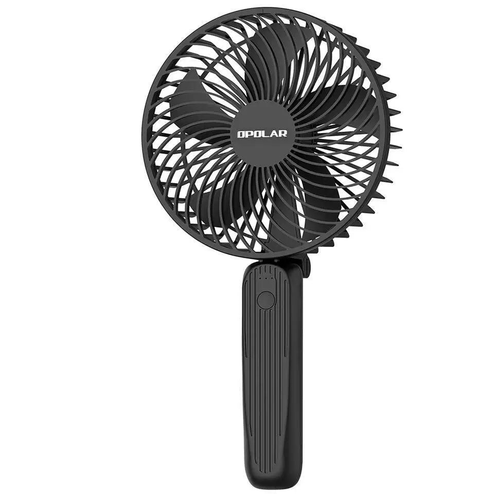 OPOLAR Handheld 6inch Rechageable Mini Fan 180°Foldable Handle Silent Strong Wind USB Fan for Home Room Outdoor Travel 10,000mAh