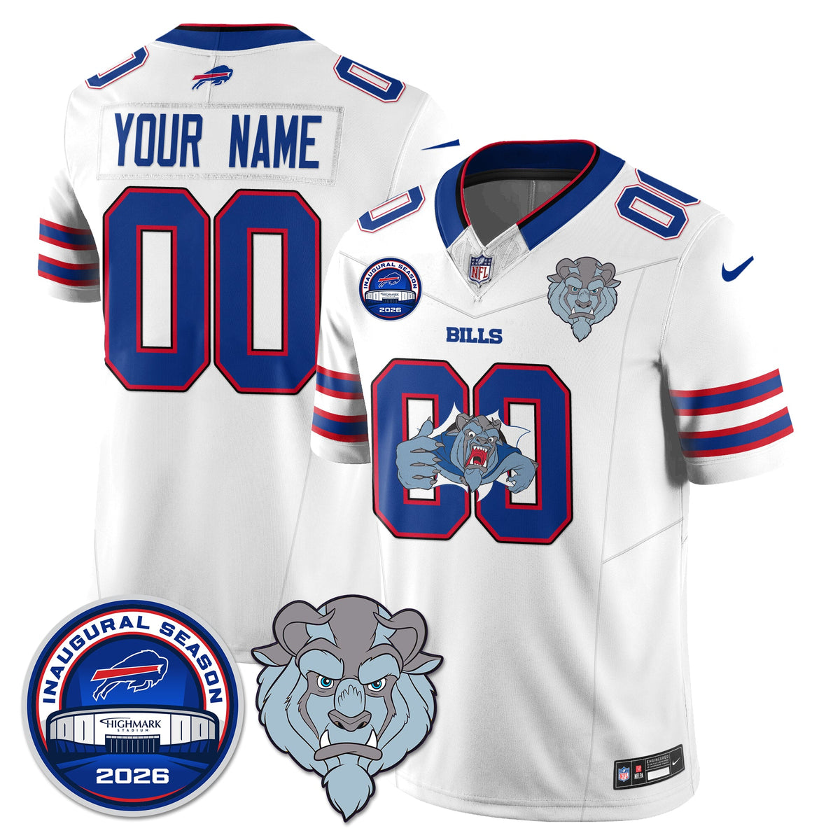 BUF x Hairy Blue Beast Edition Vapor Jersey - Stitched