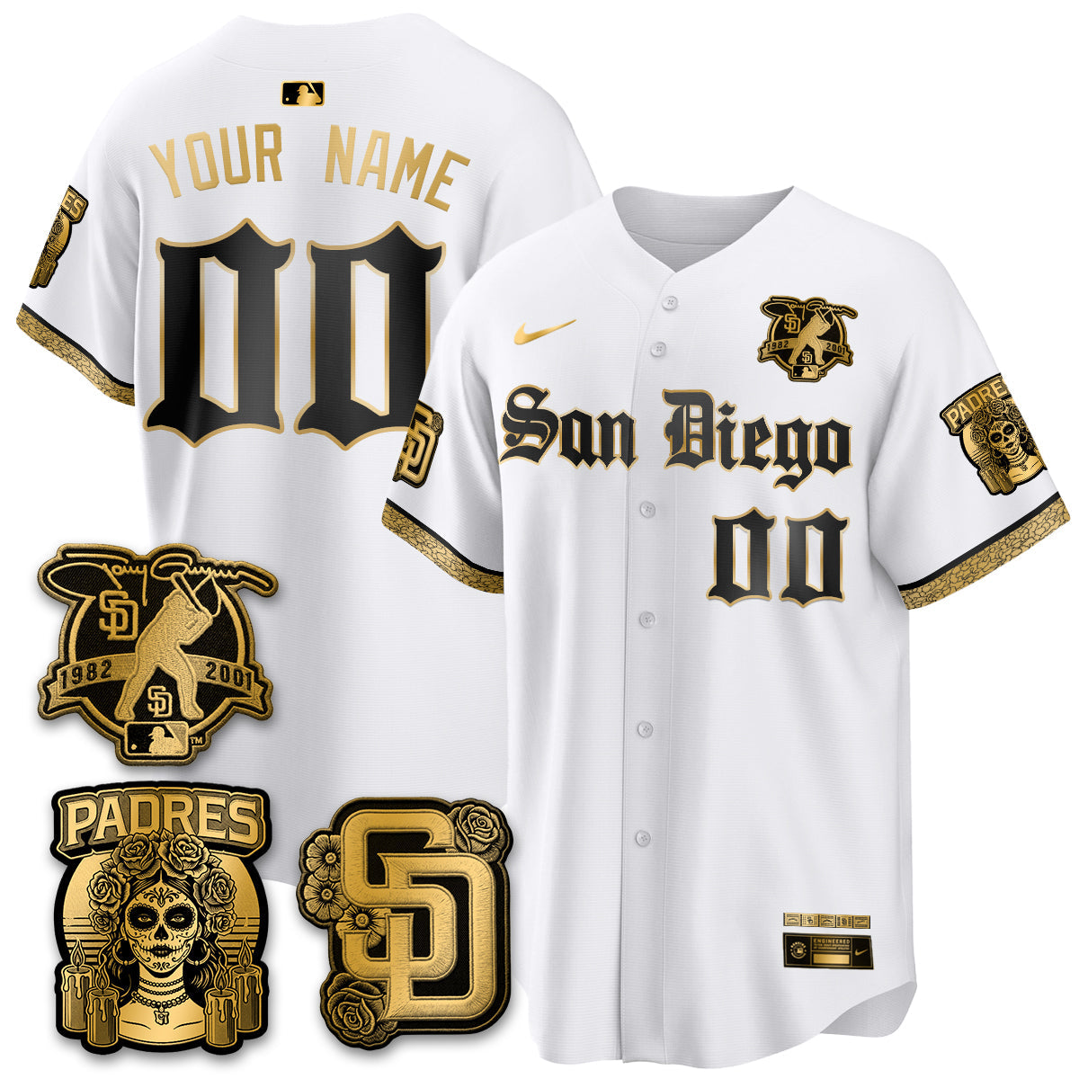 SD 2026 City Connect x Tony Gwynn Patch Vapor Premier Limited Custom Jersey - Stitched - V2