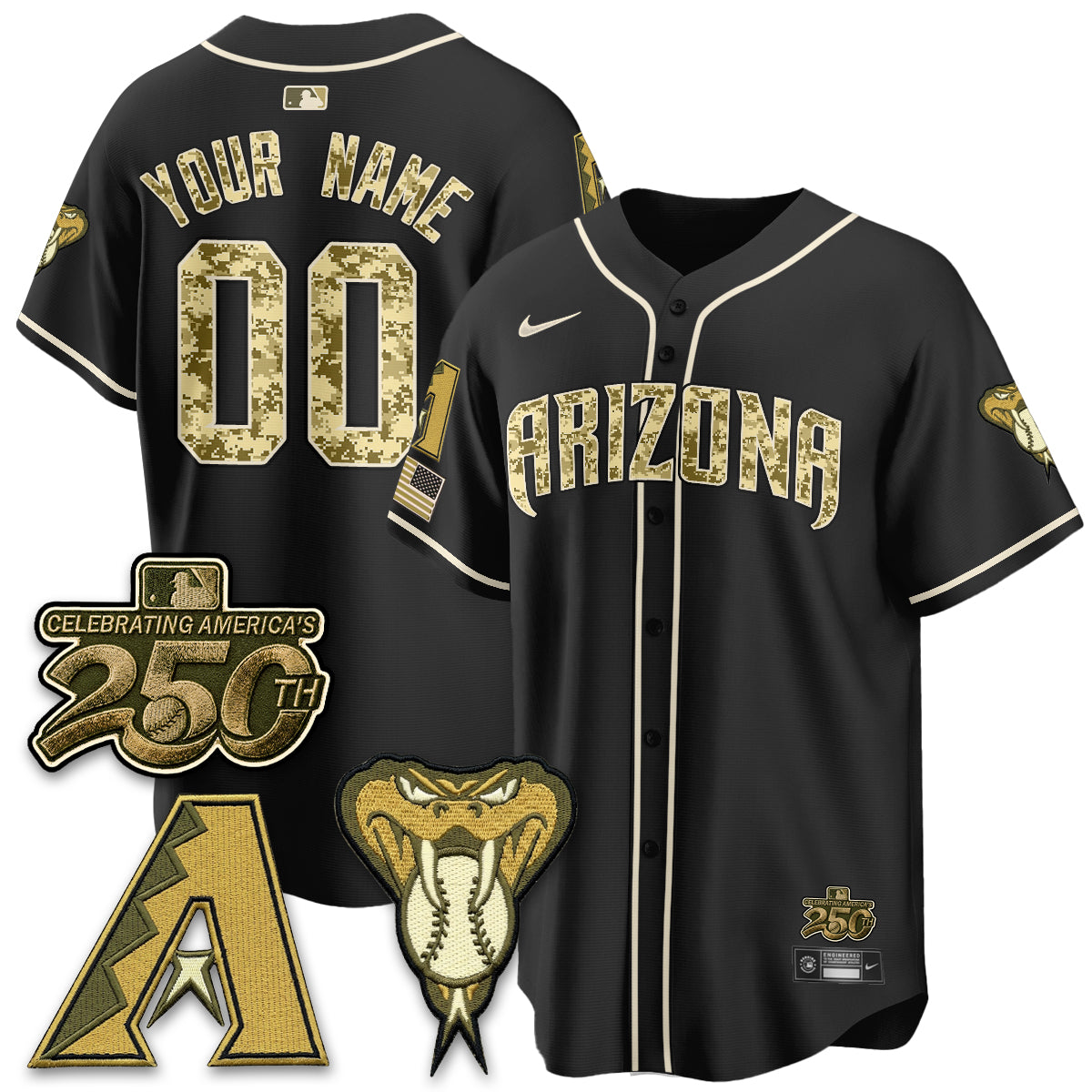 ARI Salute to Service 2026 Vapor Premier Limited Custom Jersey - Stitched