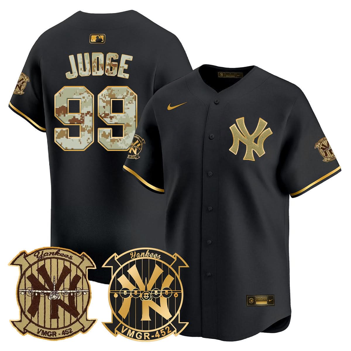 NYY Desert USMC Alternate Vapor Premier Limited Jersey - Stitched