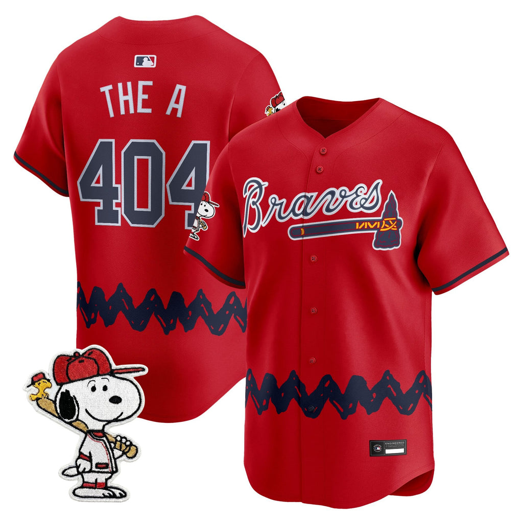 Men's Atlanta Braves x Peanuts Vapor Premier Limited Jersey - Stitched